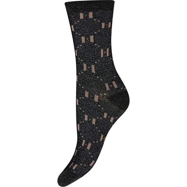HYPE THE DETAiL strømpe m/lurex - Black/brown