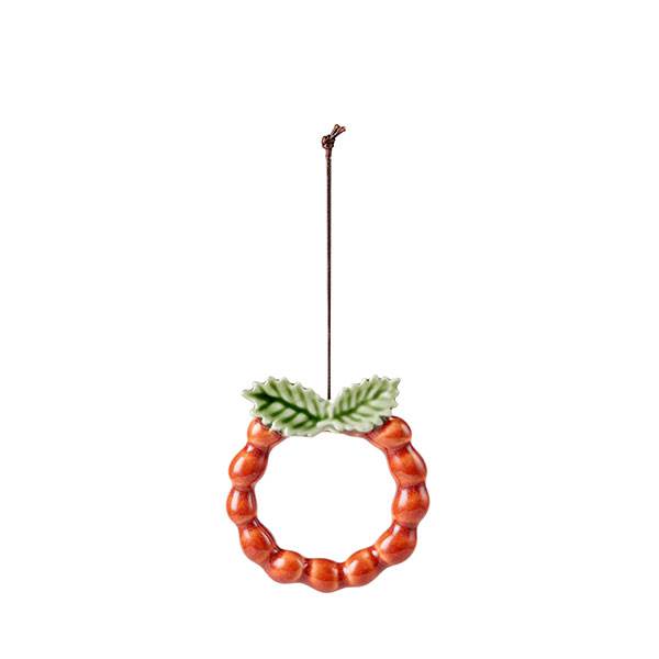 Kähler Christmas Tales Krans H:7 cm - Rød