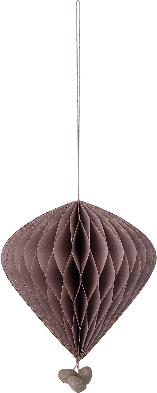 Ornament Bloomingville Porcha julepynt Ø18 x H22 cm papir brun