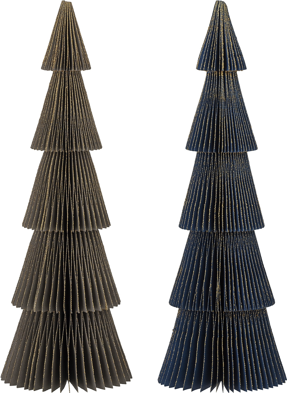 Spiralformet juletræsfigur Bloomingville Milan i multifarvet papir Ø9,5Ã29,5 cm