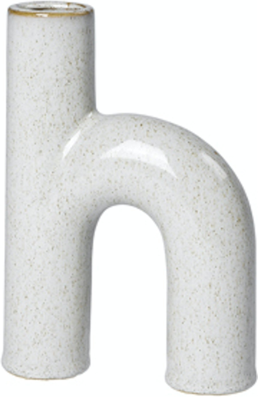 Vase Broste Copenhagen Hector hvid stentøj H19xB4,5xL13 cm