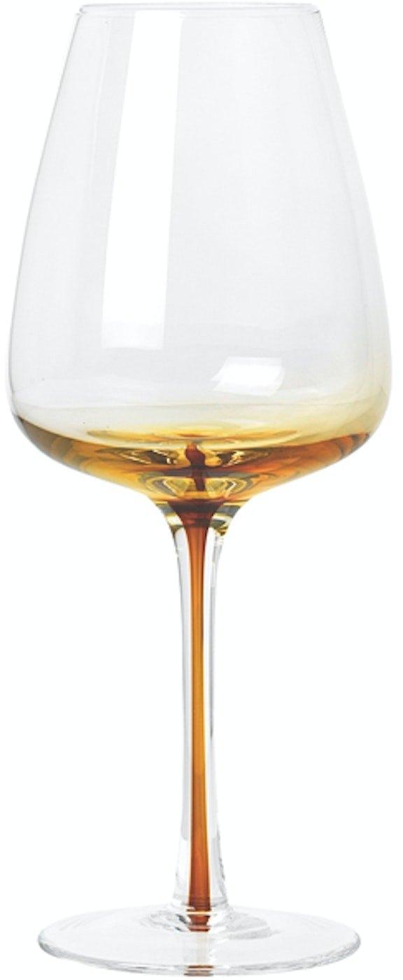 Hvidvinsglas Broste Copenhagen Amber 40 cl klar/orange Ø8,6 cm H21 cm