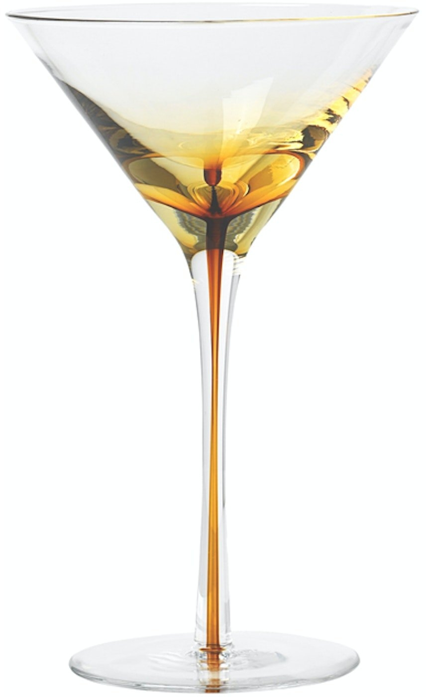 Martiniglas cocktailglas Broste Copenhagen Amber Ø11,5 x H18,9 cm 20 cl klar/orange