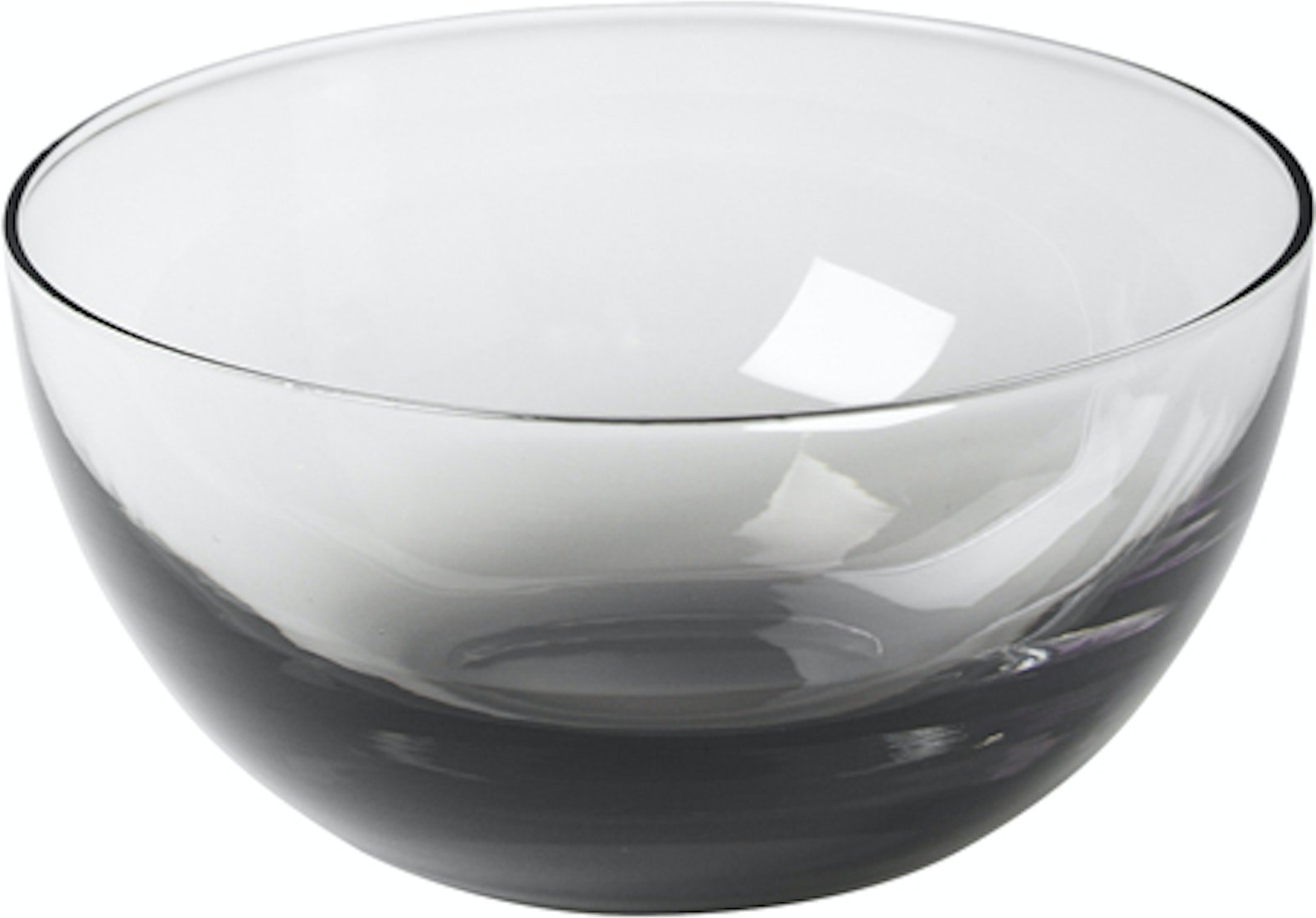 Skål Broste Copenhagen Smoke Ø12 x H6 cm mundblæst glas klar/grå dessertskål