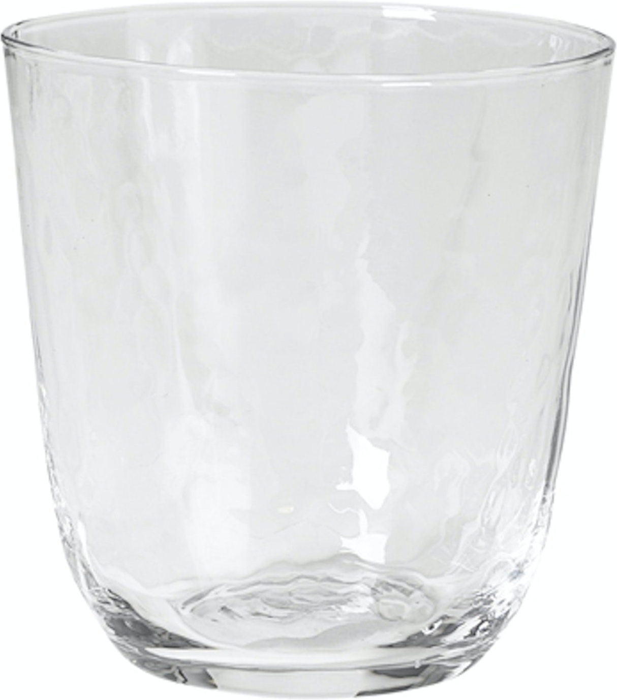 Drikkeglas Broste Copenhagen Hammered - klart hamret glas Ø9,2 cm H9,5 cm 33,5 cl
