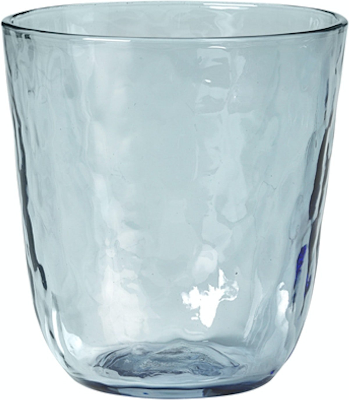 Drikkeglas Broste Copenhagen Hammered 33,5 cl blå hamret design Ø9,5Ã9,2 cm