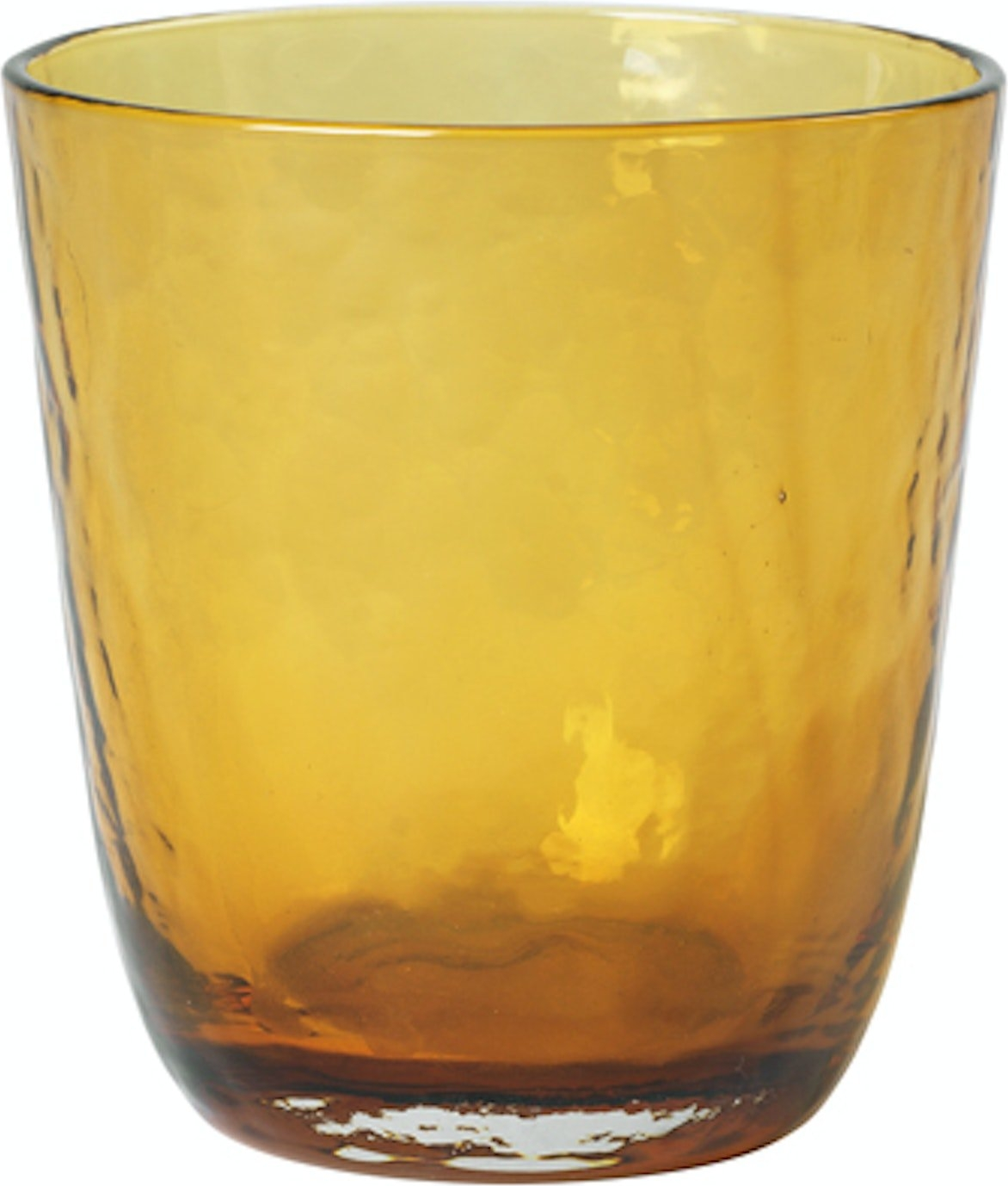 Drikkeglas Broste Copenhagen Hammered orange glas Ø9,2 x H9,5 cm 33,5 cl