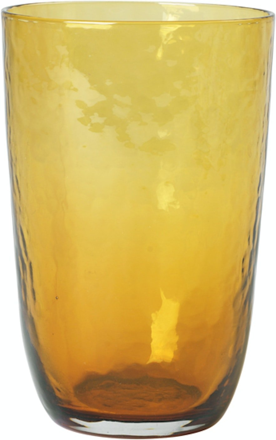 Drikkeglas Broste Copenhagen Hammered 50 cl orange