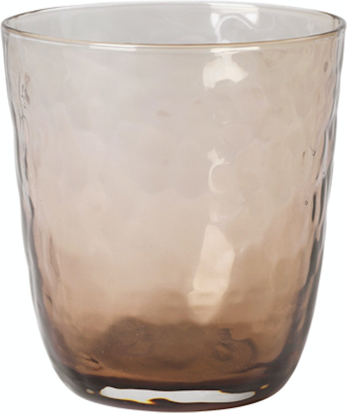 Drikkeglas Broste Copenhagen Hammered 33,5 cl brun glas med hamret struktur