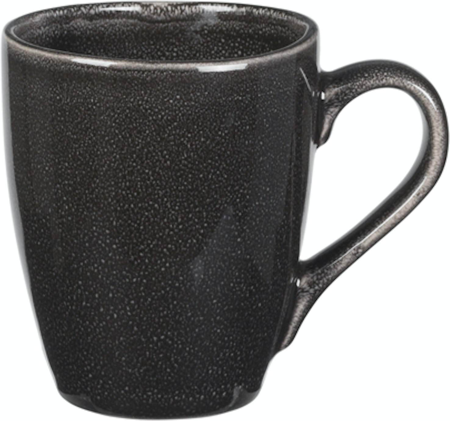 Stentøjskrus med hank Broste Copenhagen Nordic Coal sort Ø8xH10 cm 25 cl