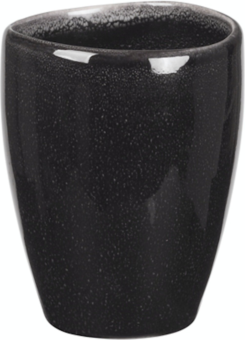 Krus uden hank Broste Copenhagen Nordic Coal sort stentøj 25 cl Ø8 x H10 cm