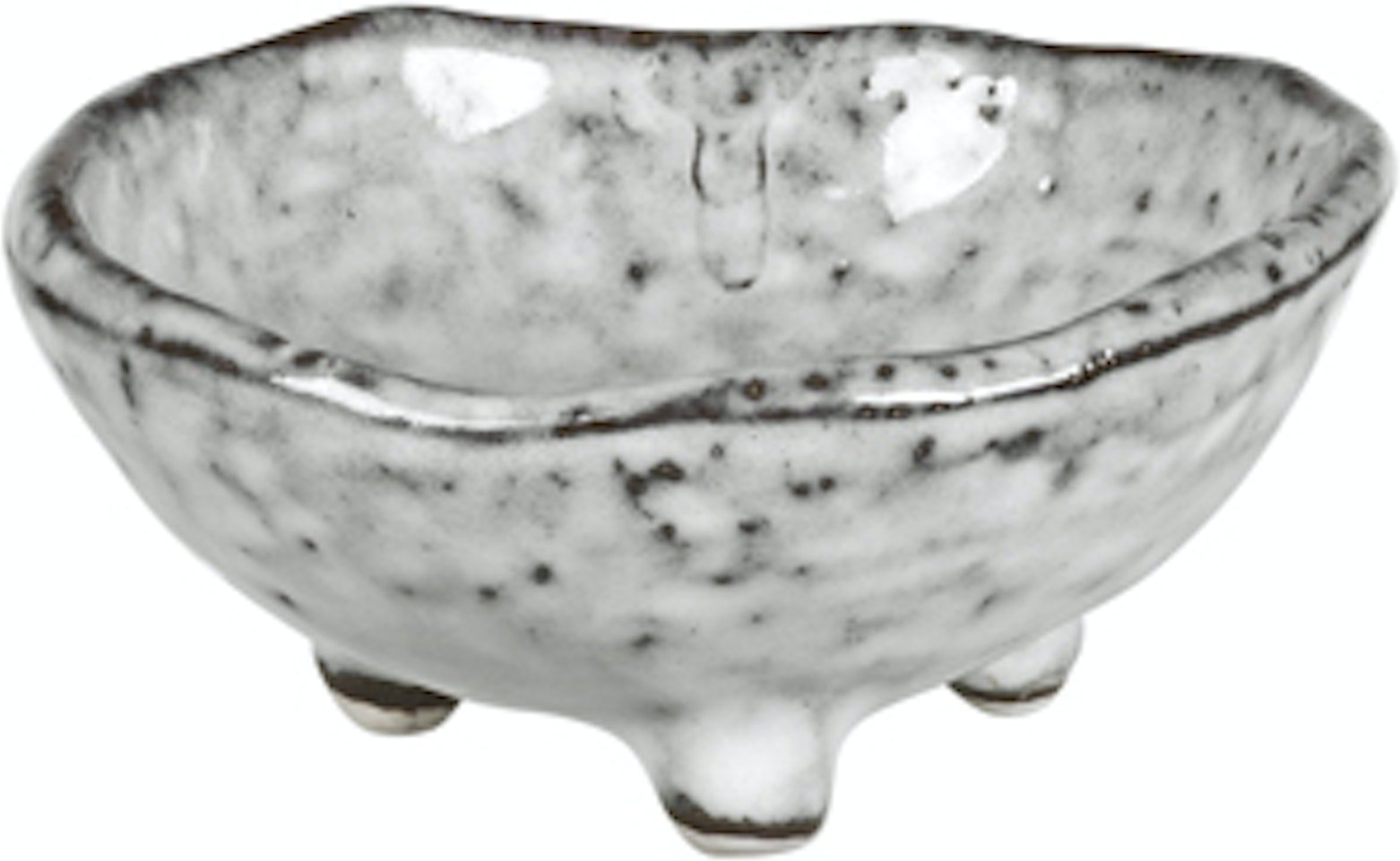 Serveringsskål Broste Copenhagen Nordic Sand hvid stentøj Ø8,5 x H3,5 cm