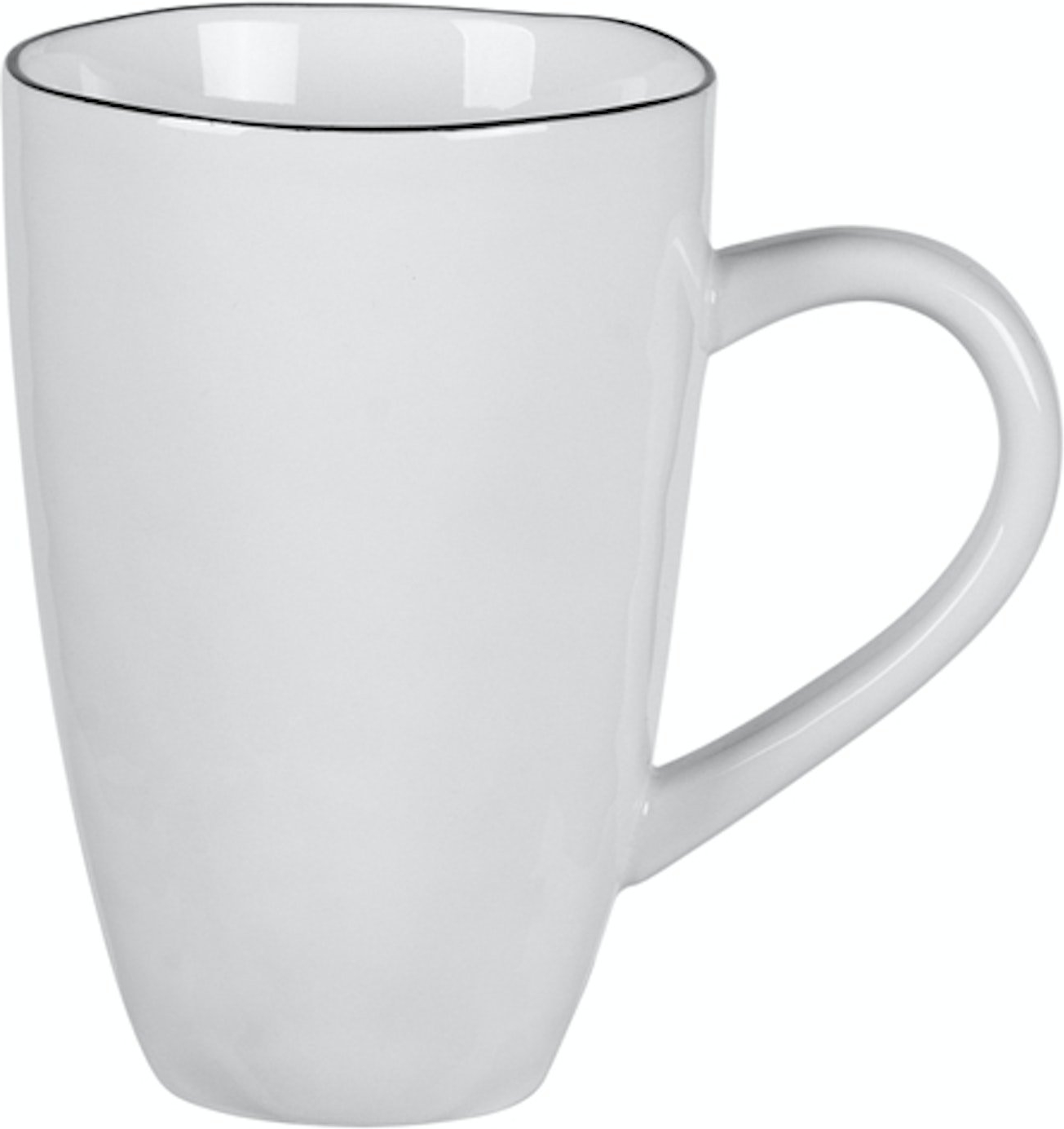 Broste Copenhagen Salt porcelænskrus 30 cl hvid/sort