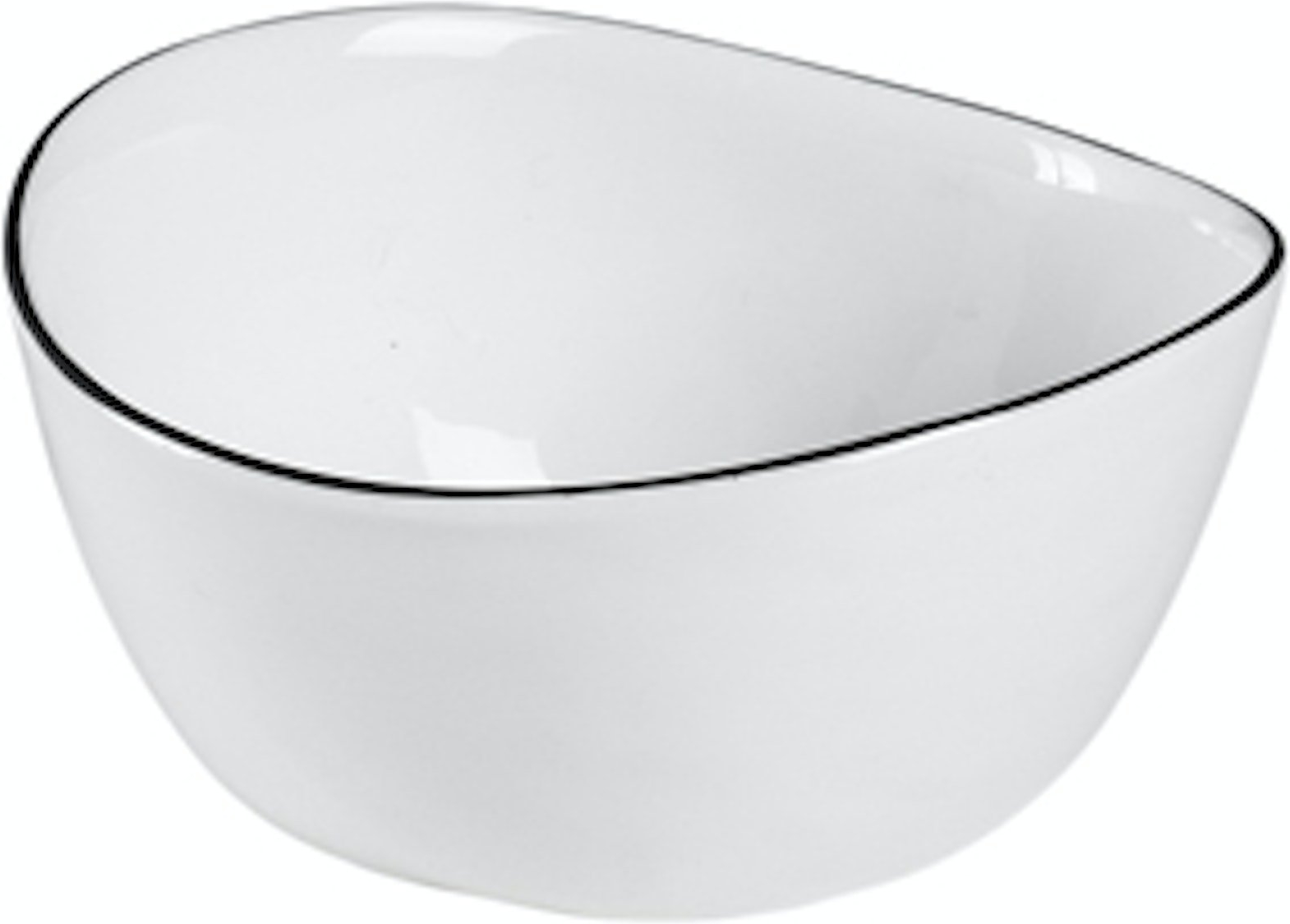 Porcelænsskål Broste Copenhagen Salt hvid-sort 11Ã10Ã5,5 cm
