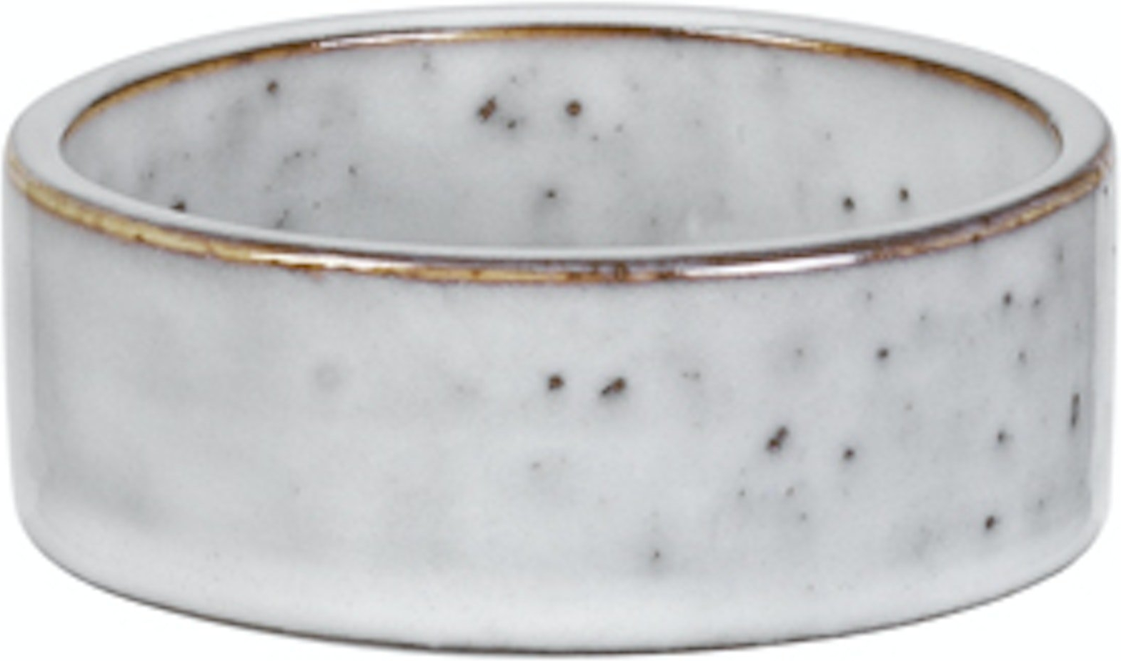 Serveringsskål Broste Copenhagen Nordic Sand hvid stentøj Ø8 Ã 3 cm