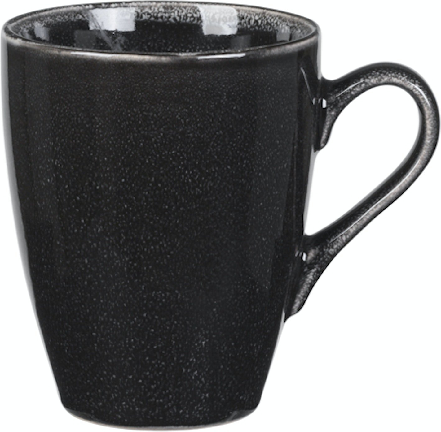 Stentøjskrus drikkekrus med hank Broste Copenhagen Nordic Coal 40 cl sort