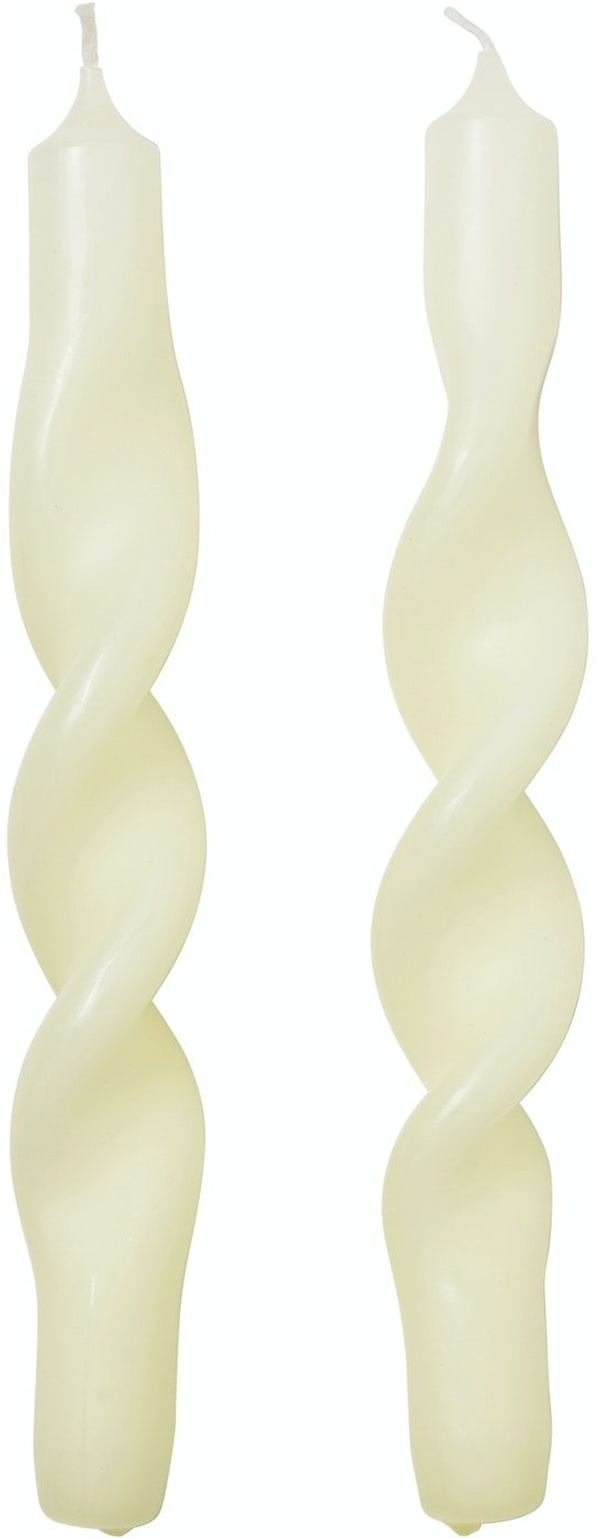 Stearinlys pindelys Broste Copenhagen Twist grøn Ø2,4 cm x H23 cm paraffinvoks