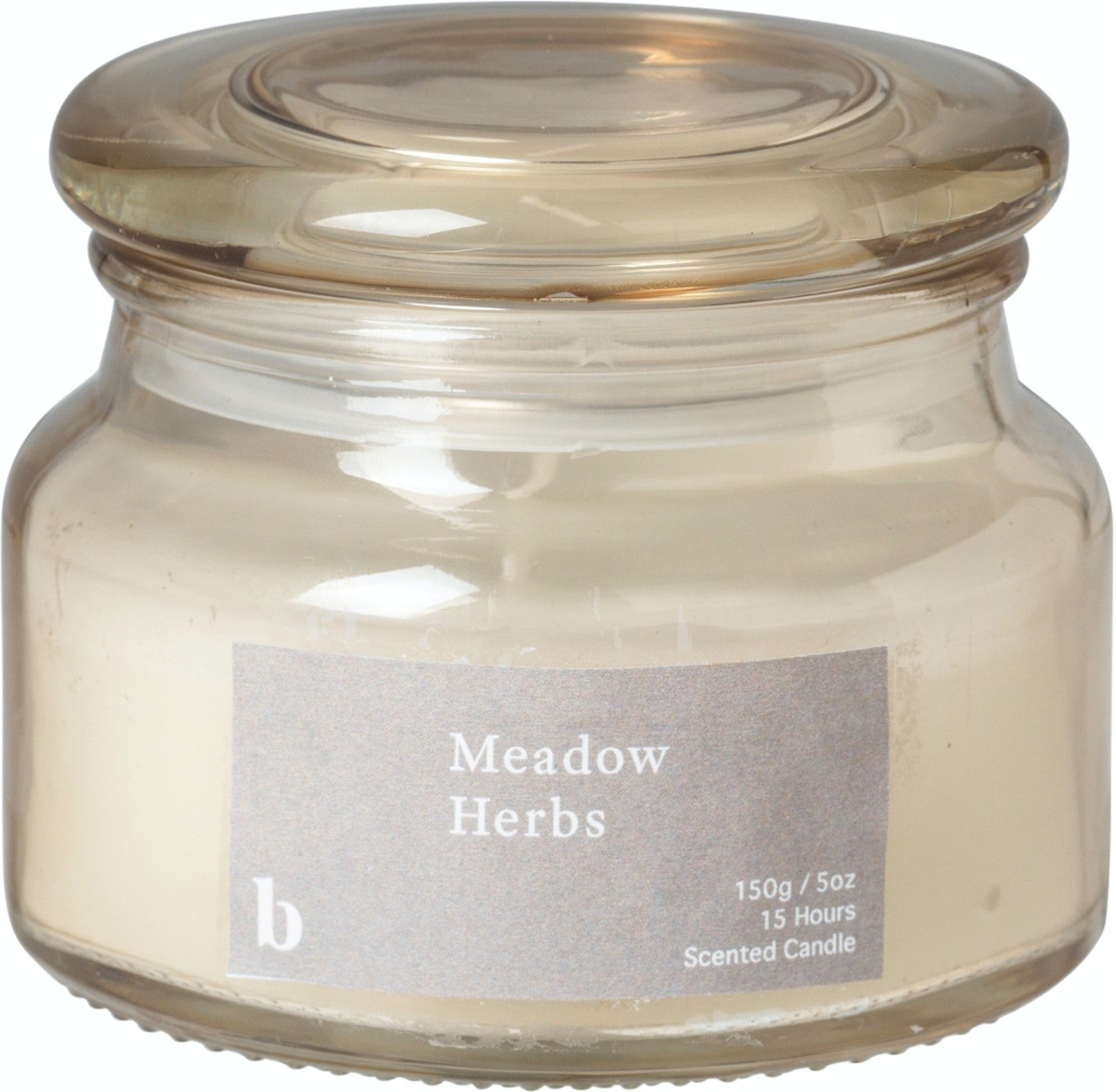 Duftlys Broste Copenhagen Meadow Herbs klar Ø10 x H8 cm paraffinvoks i glas