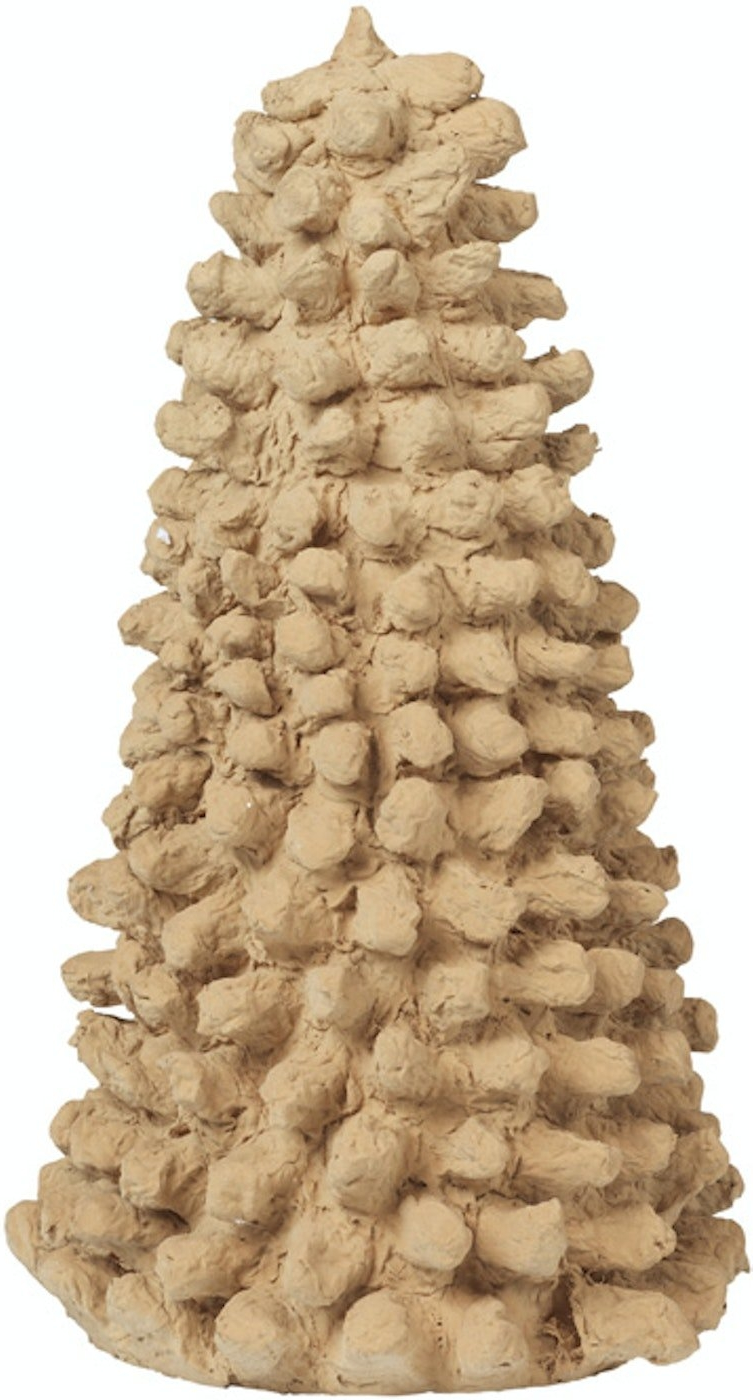Dekorationsfigur Broste Copenhagen Pulp julepynt bomuld Ø11xH21 cm brun