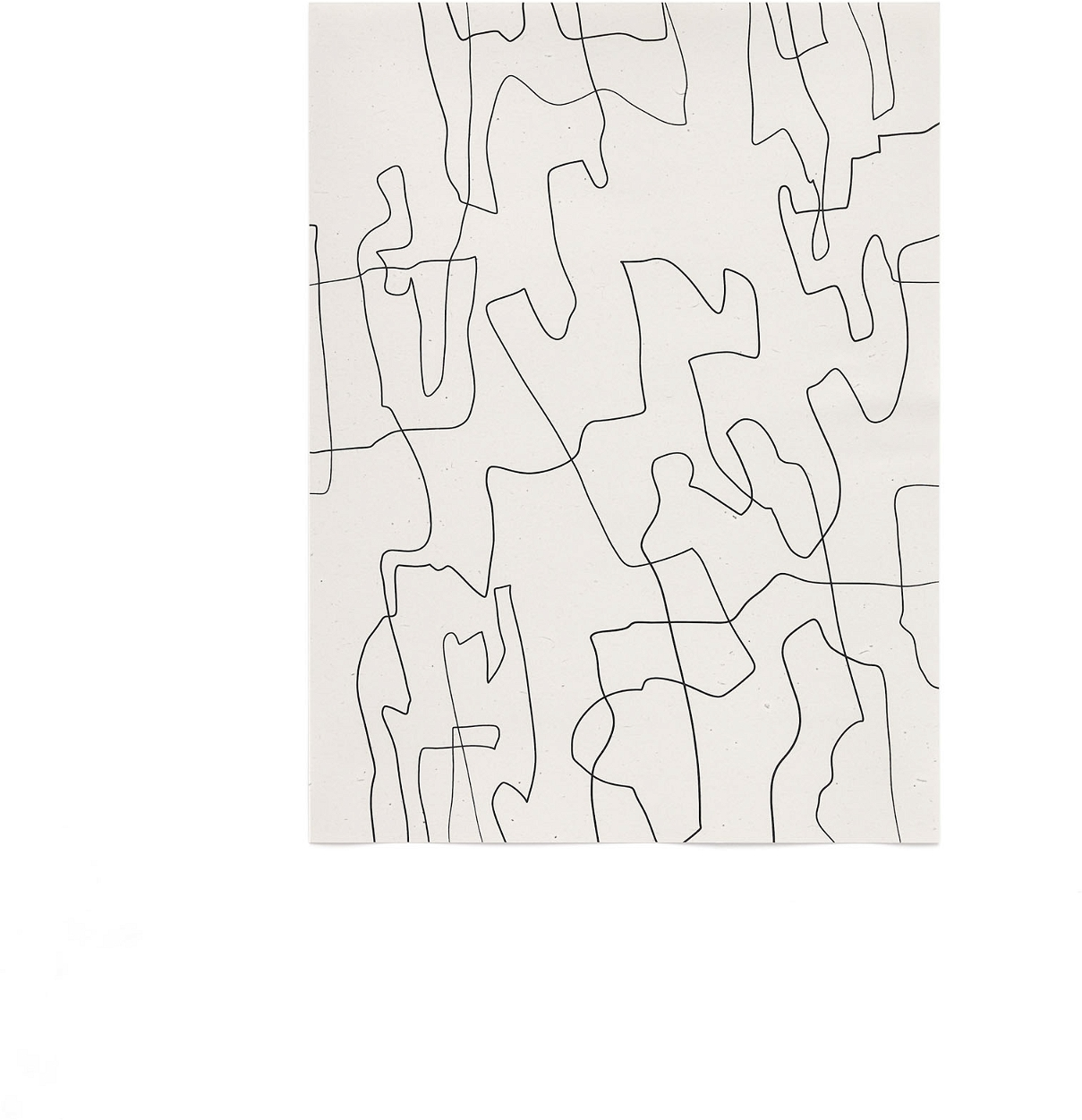 Papirprint Kave Home Francela hvid nordisk moderne vægkunst 10x21x28 cm