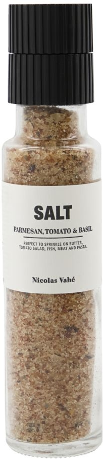 Saltkværn krydderimølle Nicolas Vahé Salt-serie  -  Parmesan, Tomat & Basilikum, 23 cm