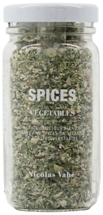 Krydderiblanding Nicolas Vahé Spices-serien  -  hvidløg, persille & rød peber i glaskrukke