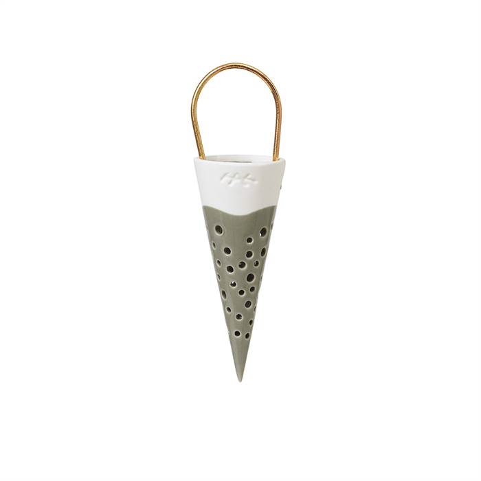 Kähler Nobili kræmmerhus - H:15,5 cm - Olivengrøn