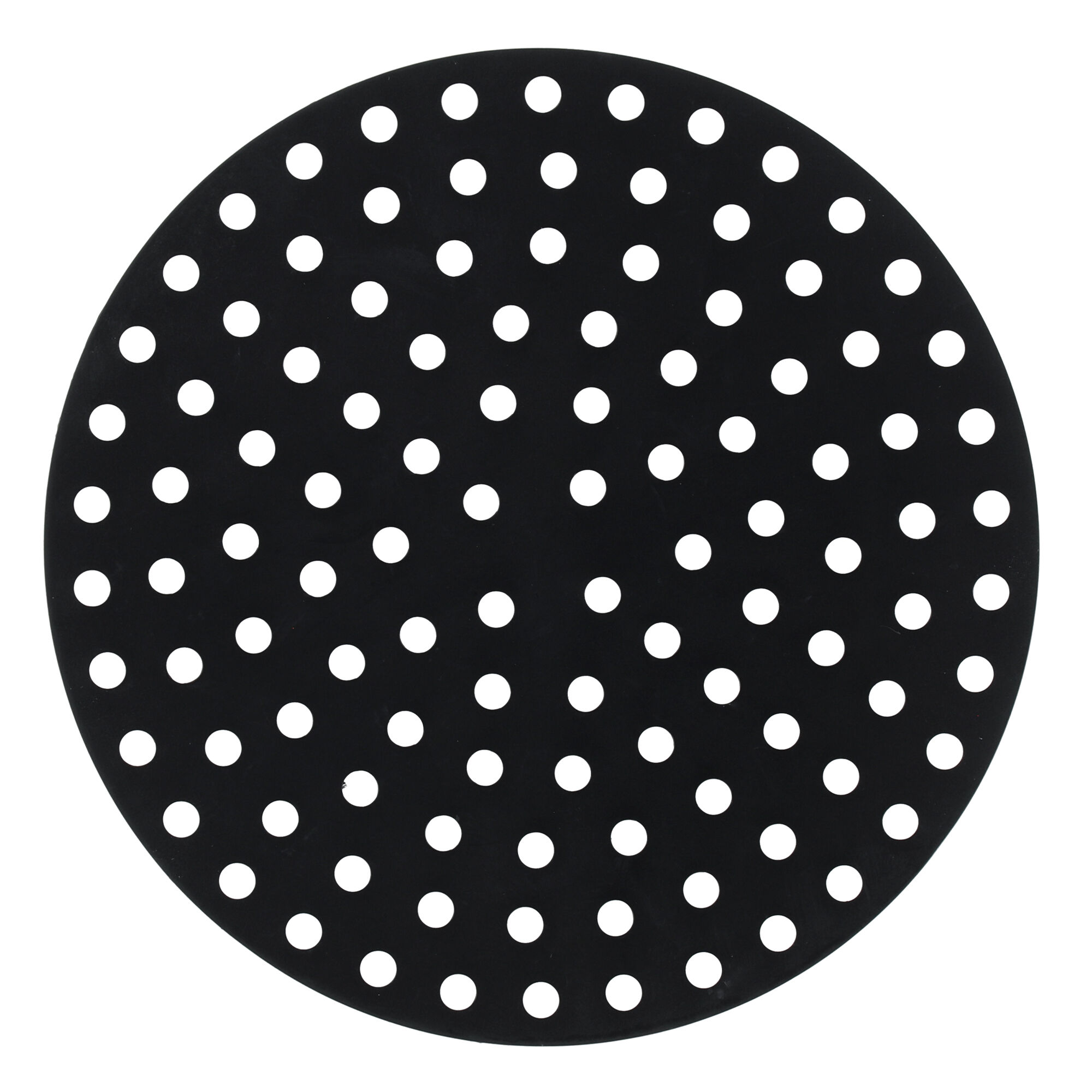 Maku Rund silikonmåtte til airfryer 20 cm, sort