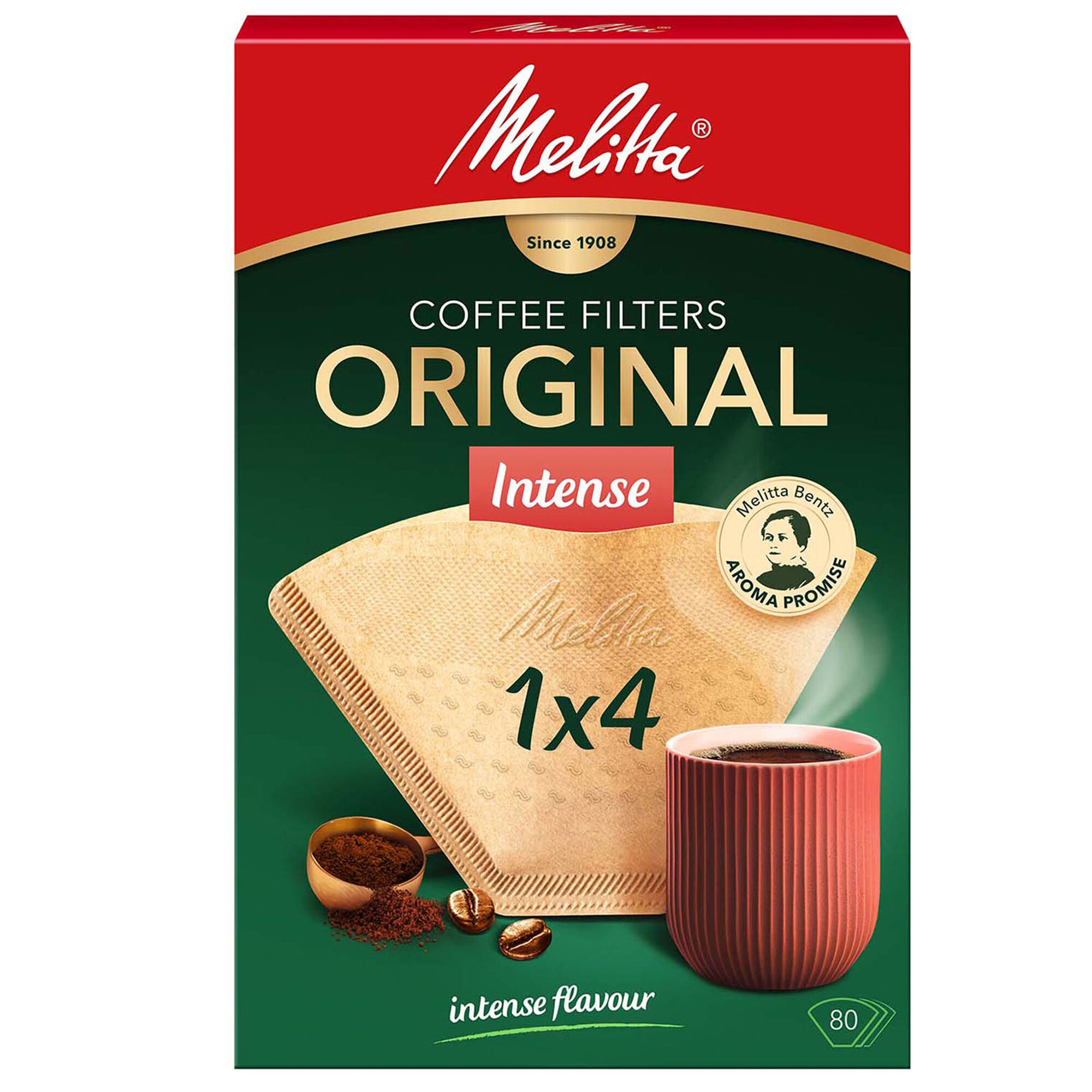 Melitta 1x4/80 Gourmet Intense Kaffefiltre