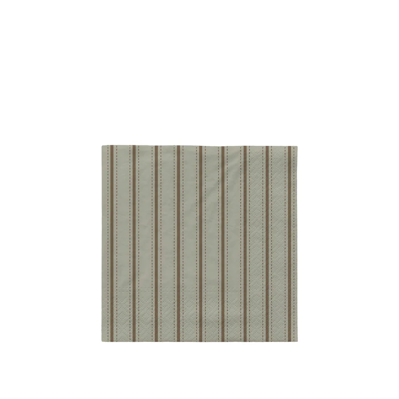 BROSTE COPENHAGEN Dolly papirserviet, kvadratisk - desert sage og mørkegrøn papir (33x33)
