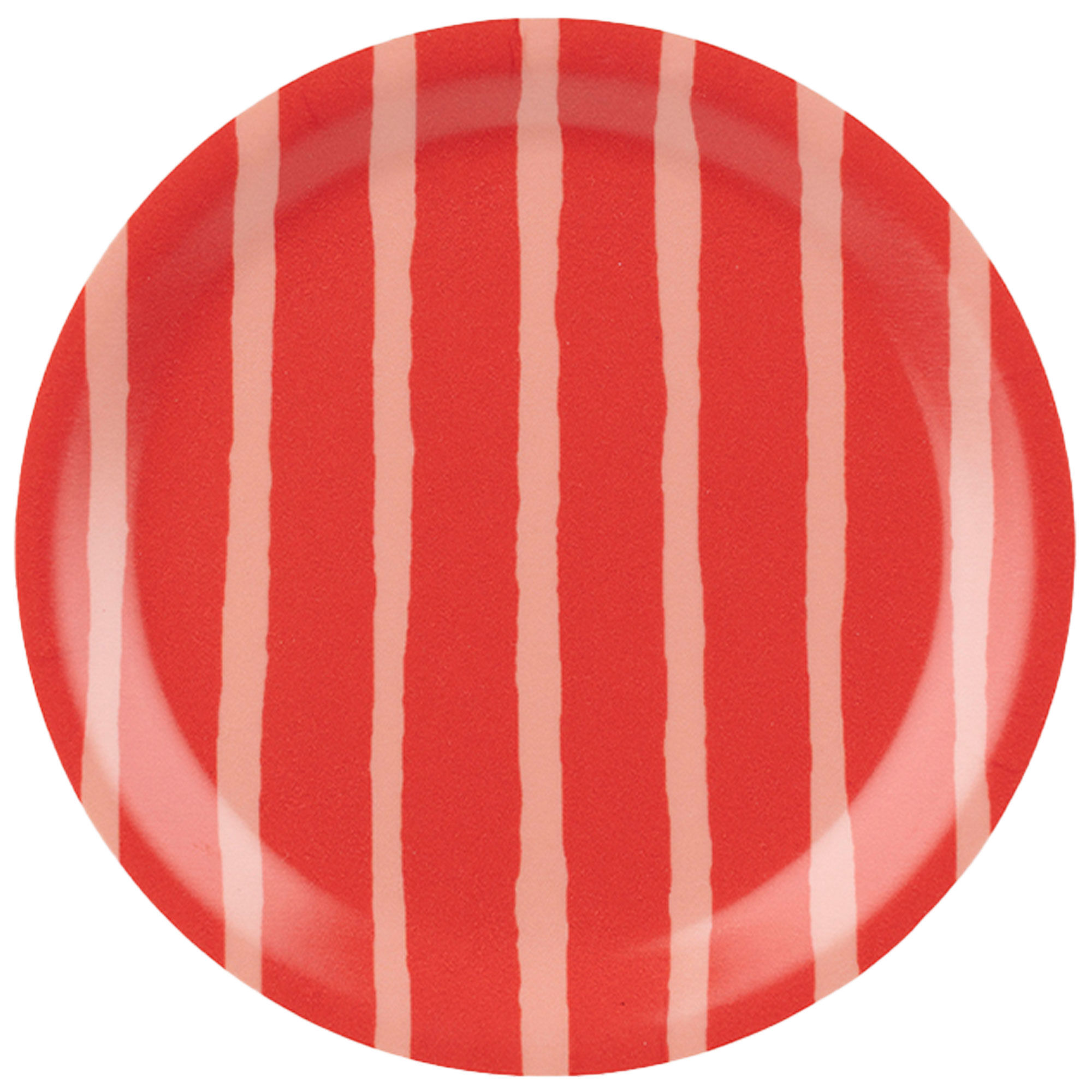 Marimekko Piccolo glasunderlägg 11 cm, laxrosa/orangeröd