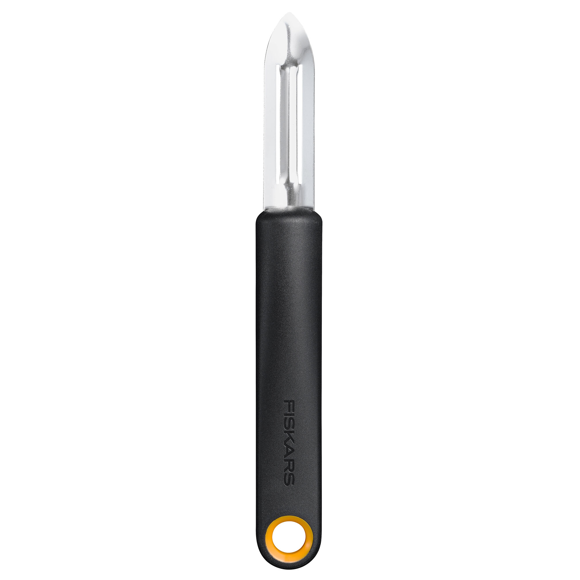 Fiskars Functional Form skræller med fast blad, sort/orange