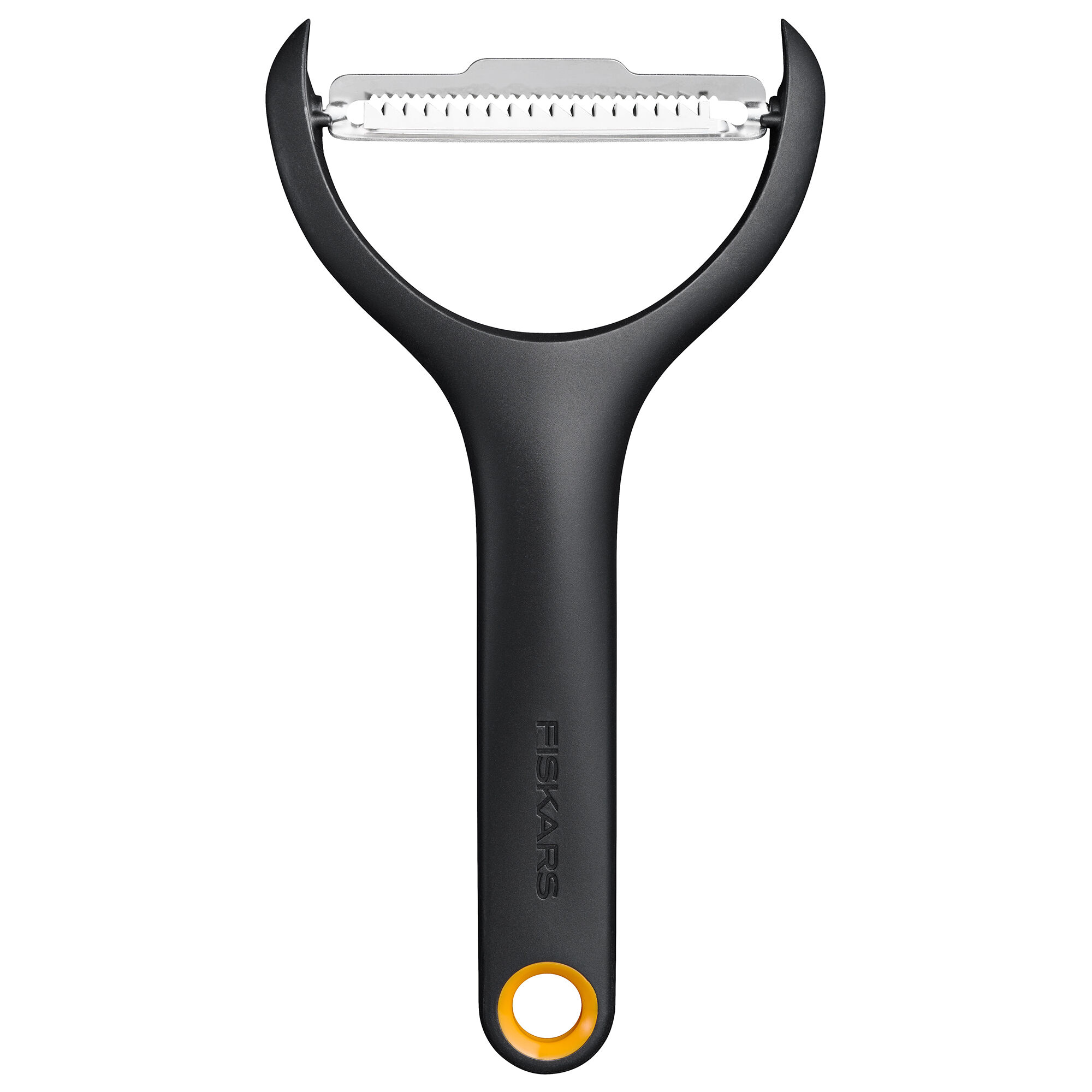 Fiskars Functional Form julienneskræller 15 cm, sort/orange