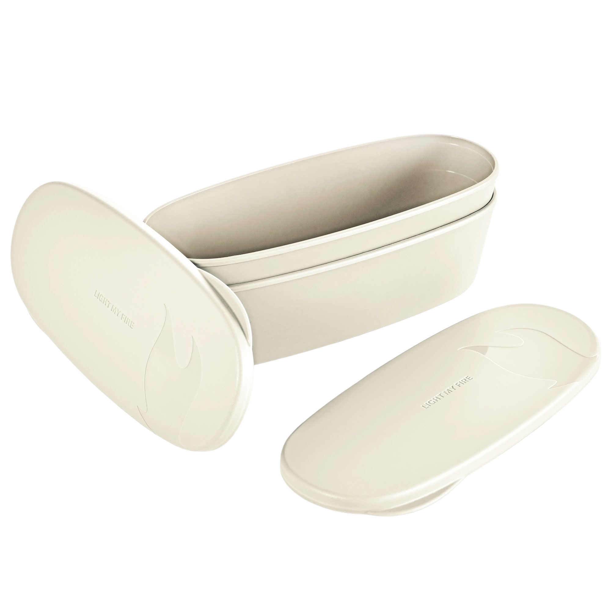 Light my fire SnapBox oval beholder, cream, 2 stk.