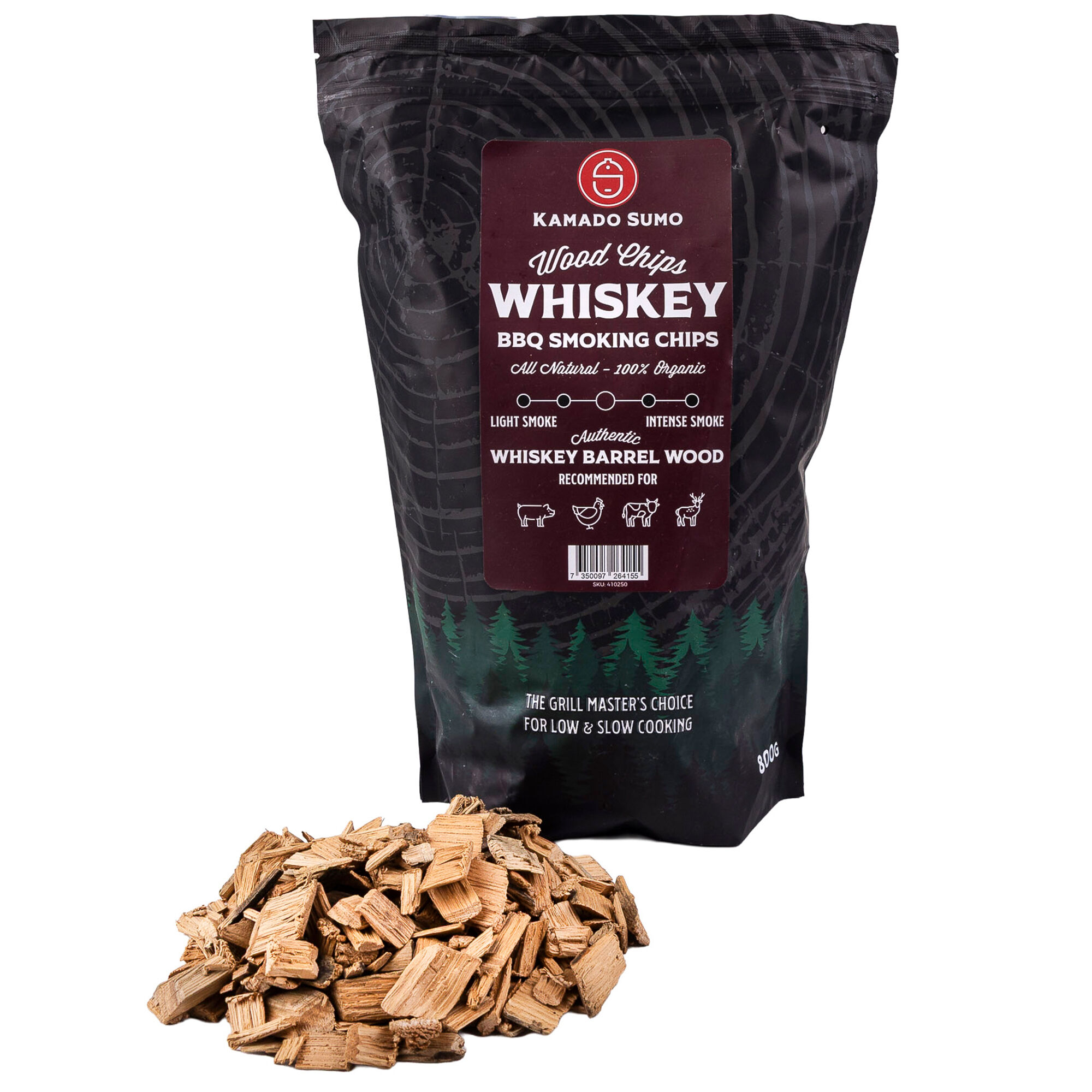 Kamado sumo Whiskey-røgflis 800 g