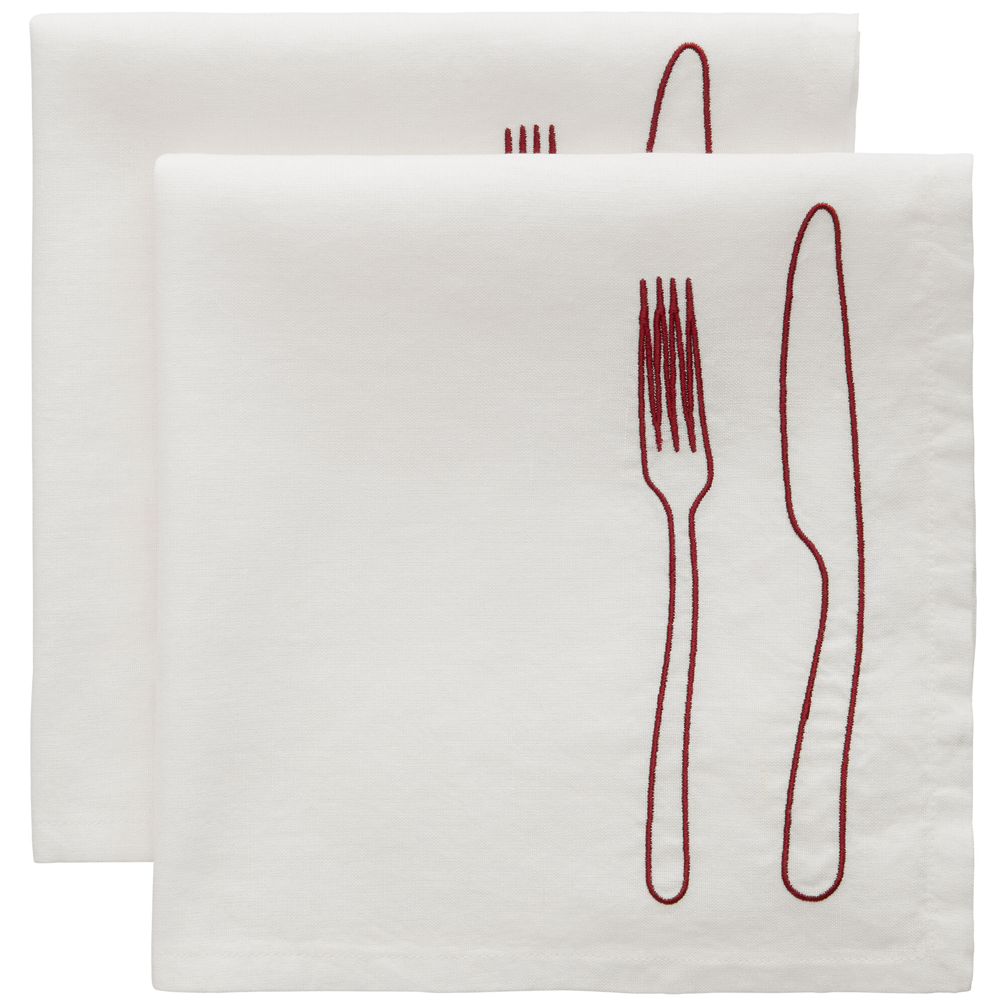 Decotique La Tavola serviet 45 x 45 cm, 2-pak  -  bordeaux