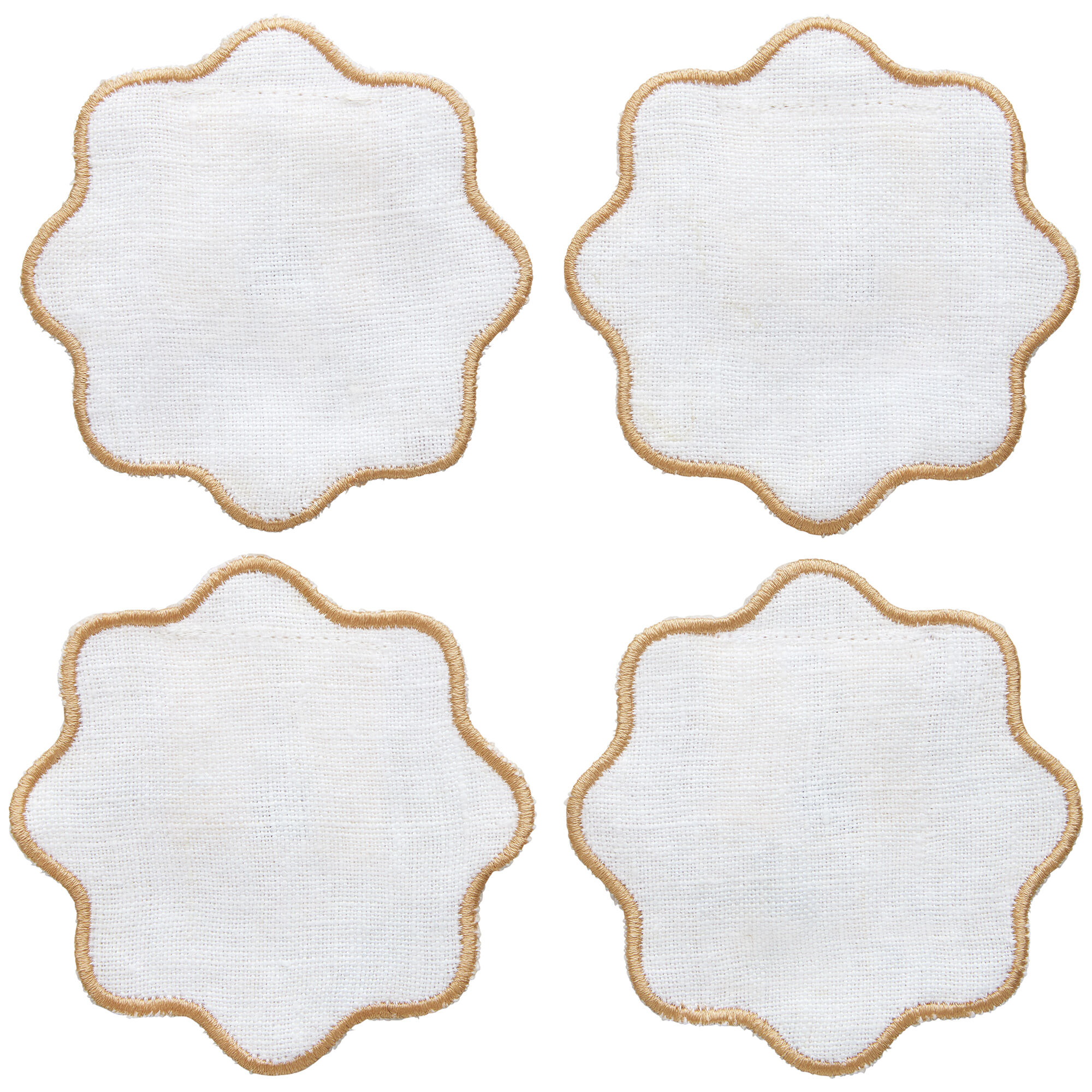 Decotique La Tavola glasbrikker, 4-pak  -  hvid/beige