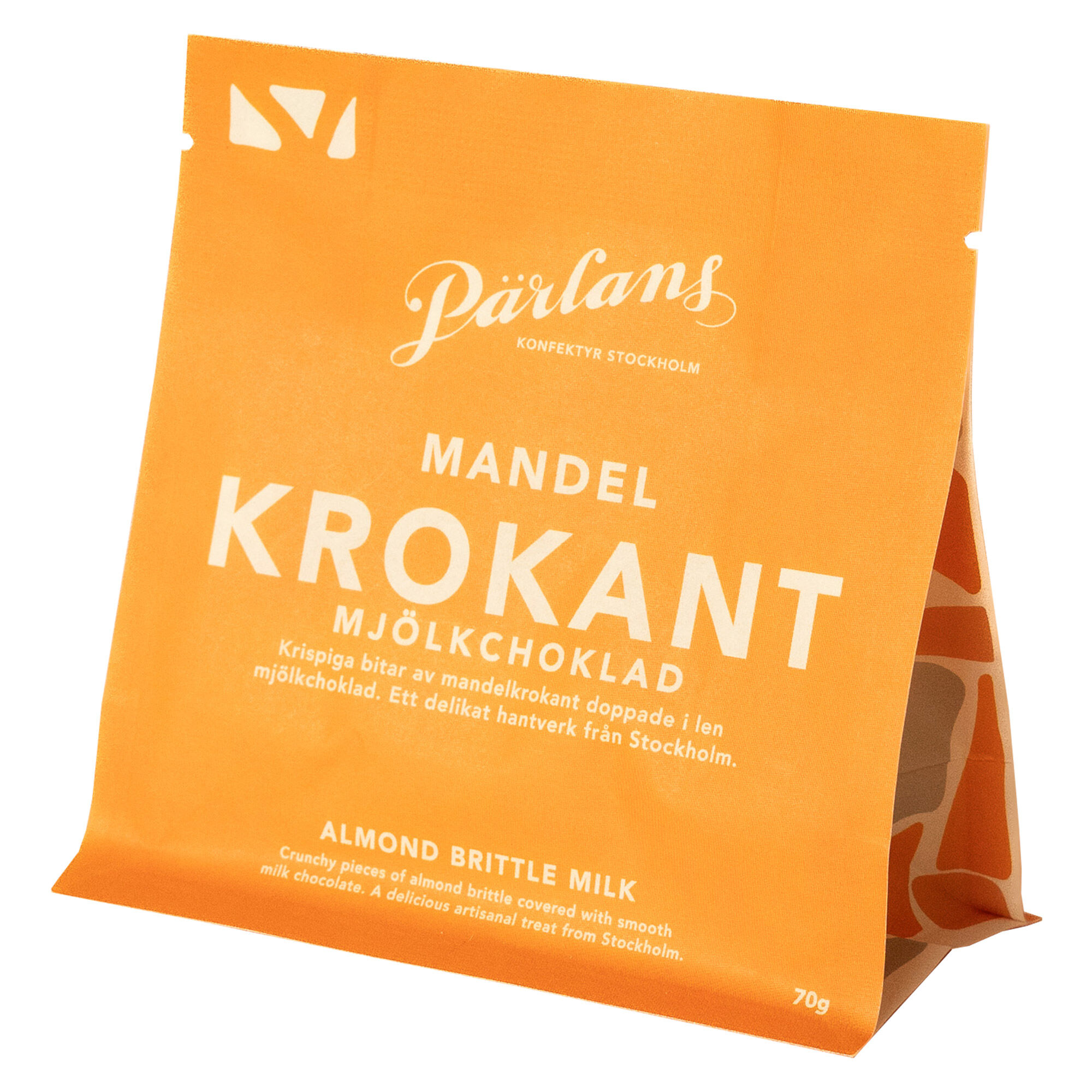 Pärlans Konfektyr Mælkechokolade 70 g, krokantmandler