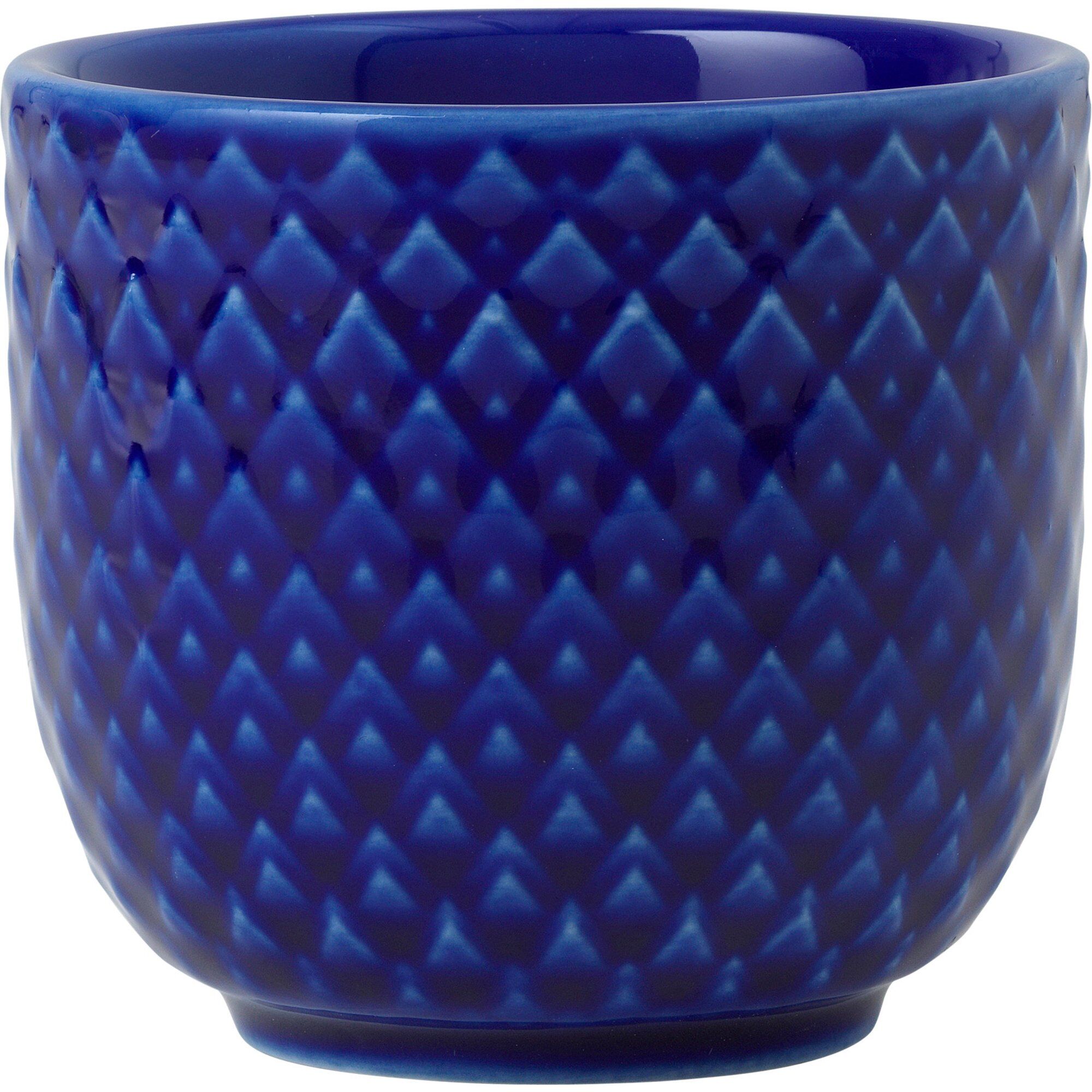 Lyngby porcelæn Rhombe Color æggebæger 5 cm. Mørkeblå