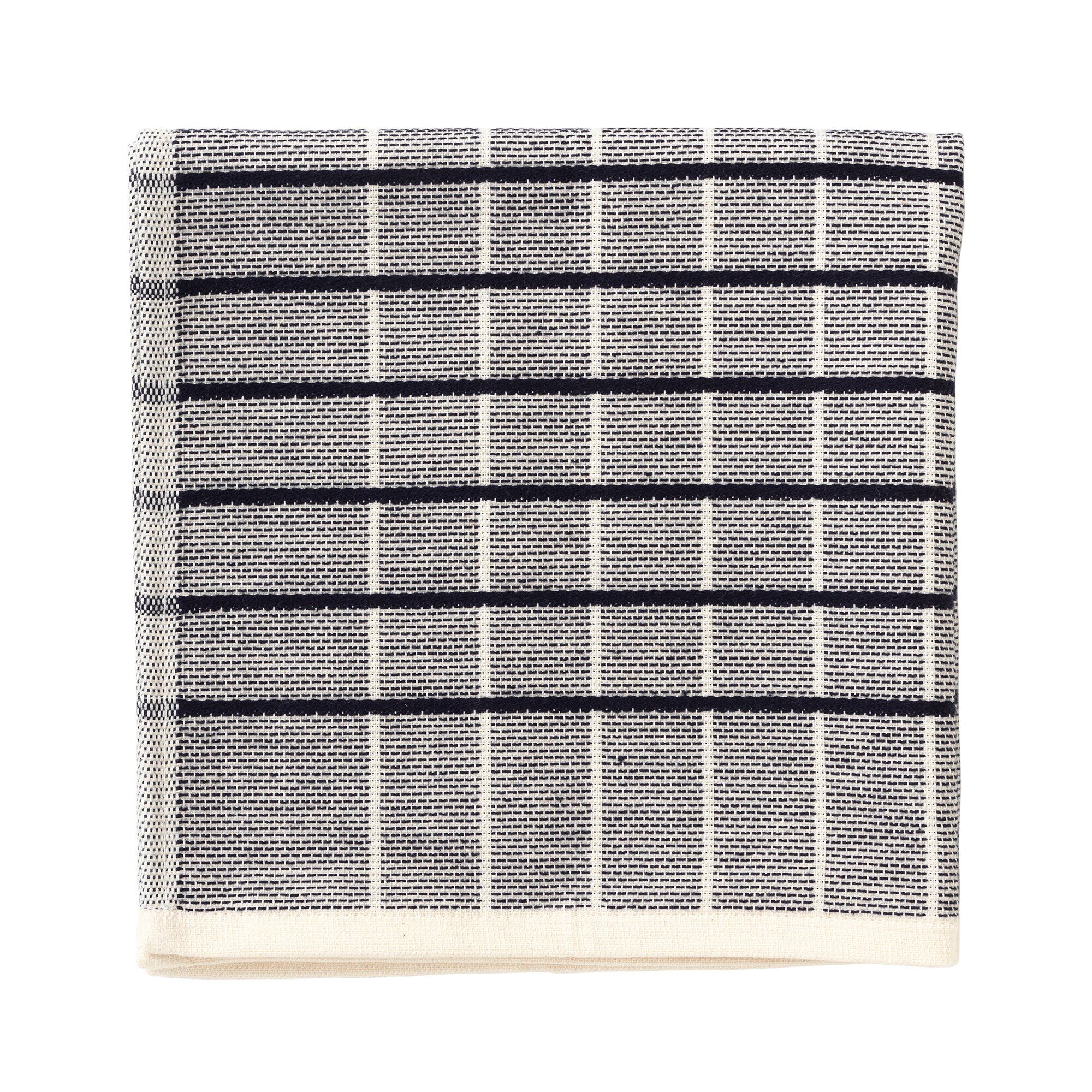 Broste Herman stribet viskestykke 50 x 50 cm, maritime blue