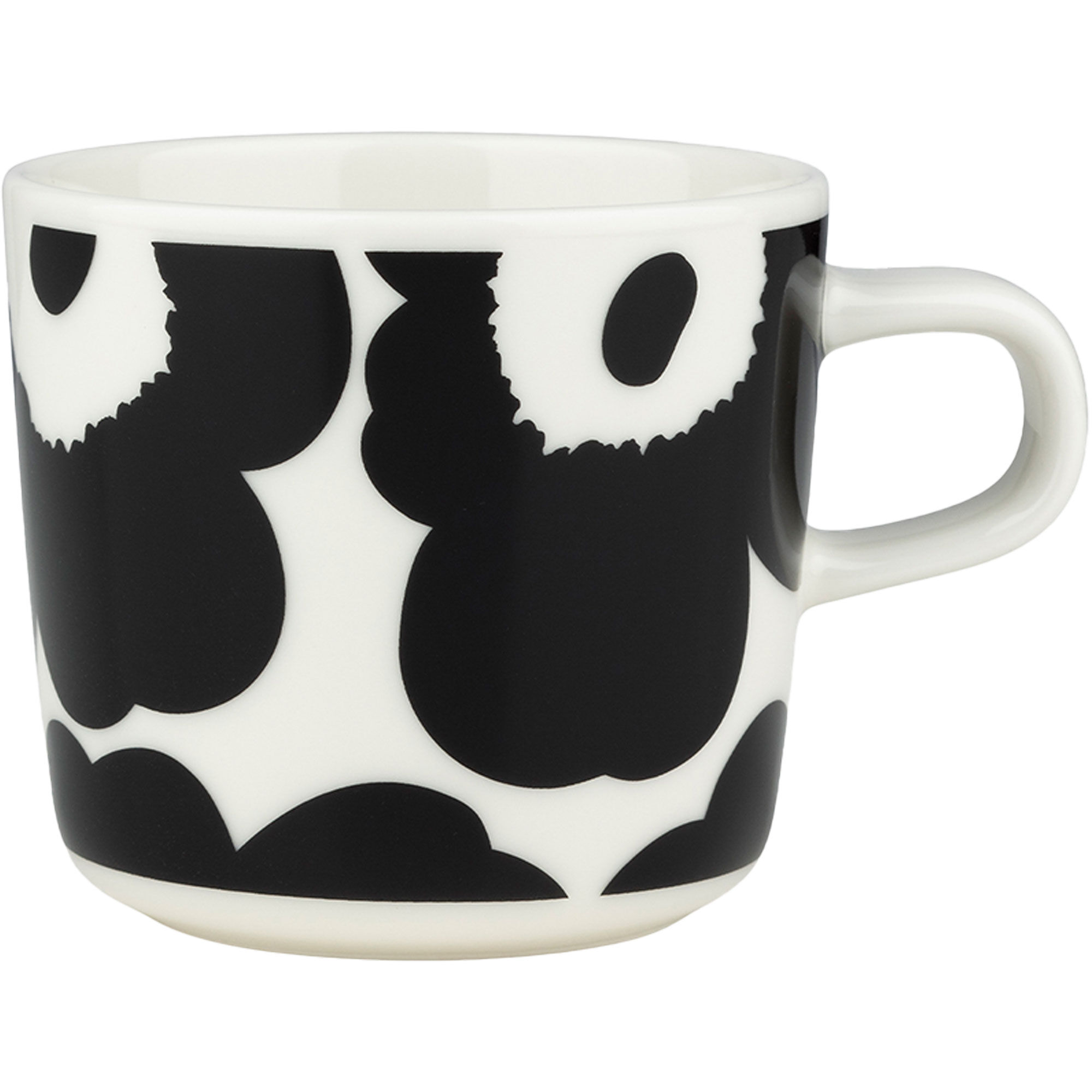 Marimekko Unikko kaffekop 2 dl, sort/hvid