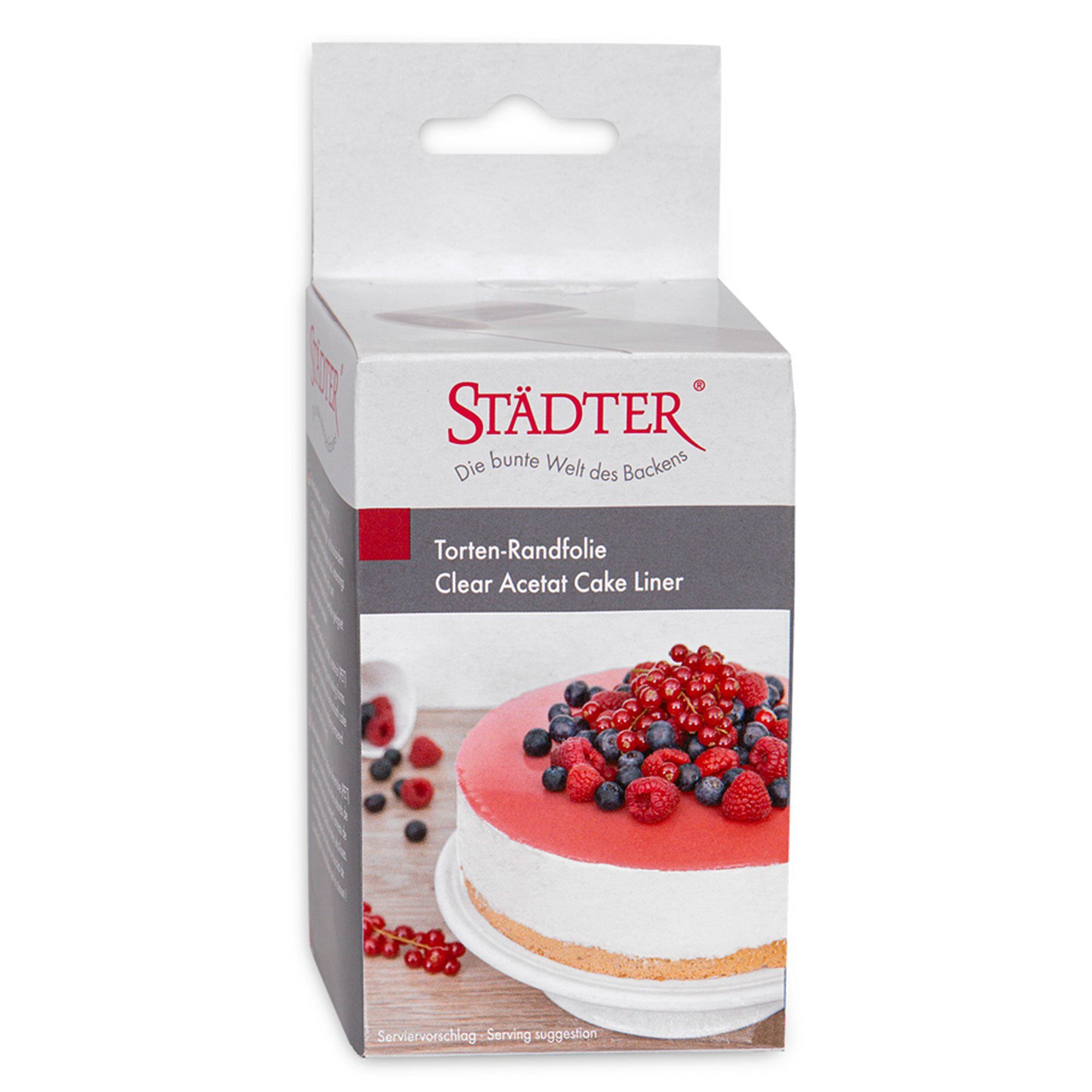 Städter Transparent kagekantsfolie 10 cm x 20 m