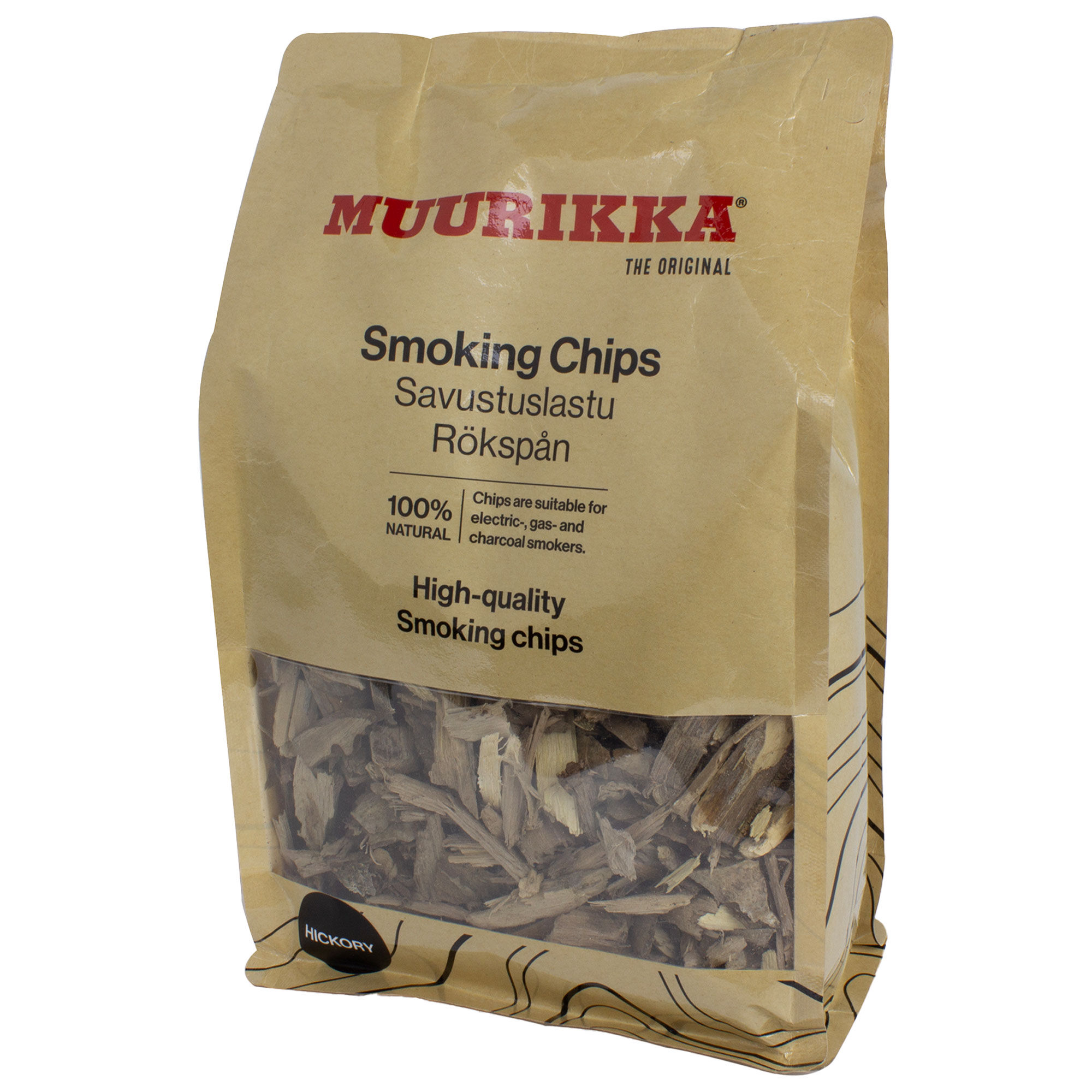 Muurikka hickoryrøgspon 500 g