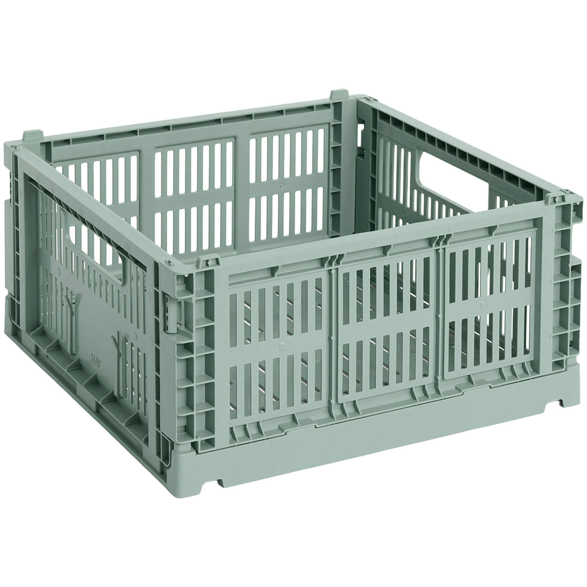 HAY Colour Crate Medium Square Opbevaringskasse, sage green