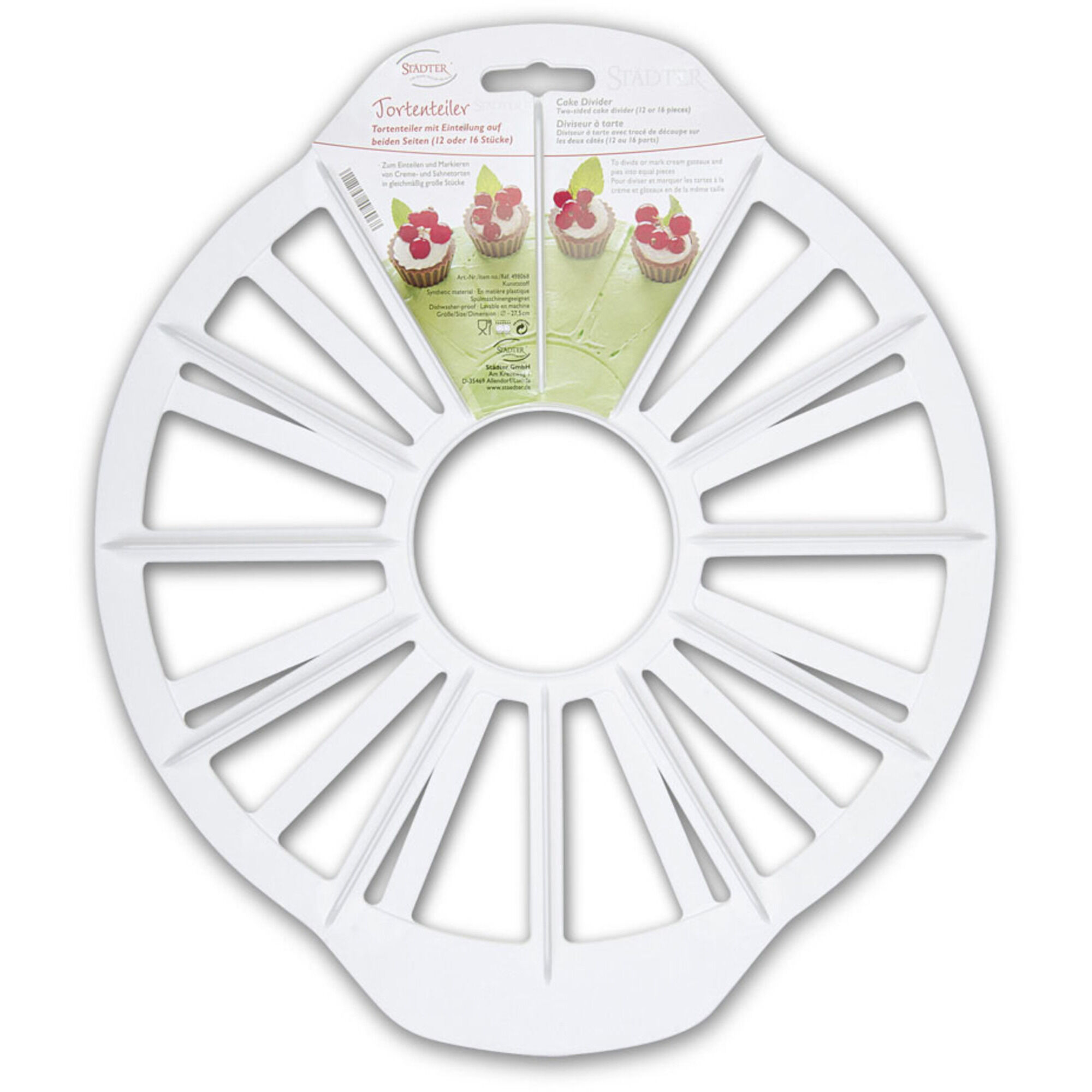 Städter Lagkagedeler Rund Plast 14/18 dele