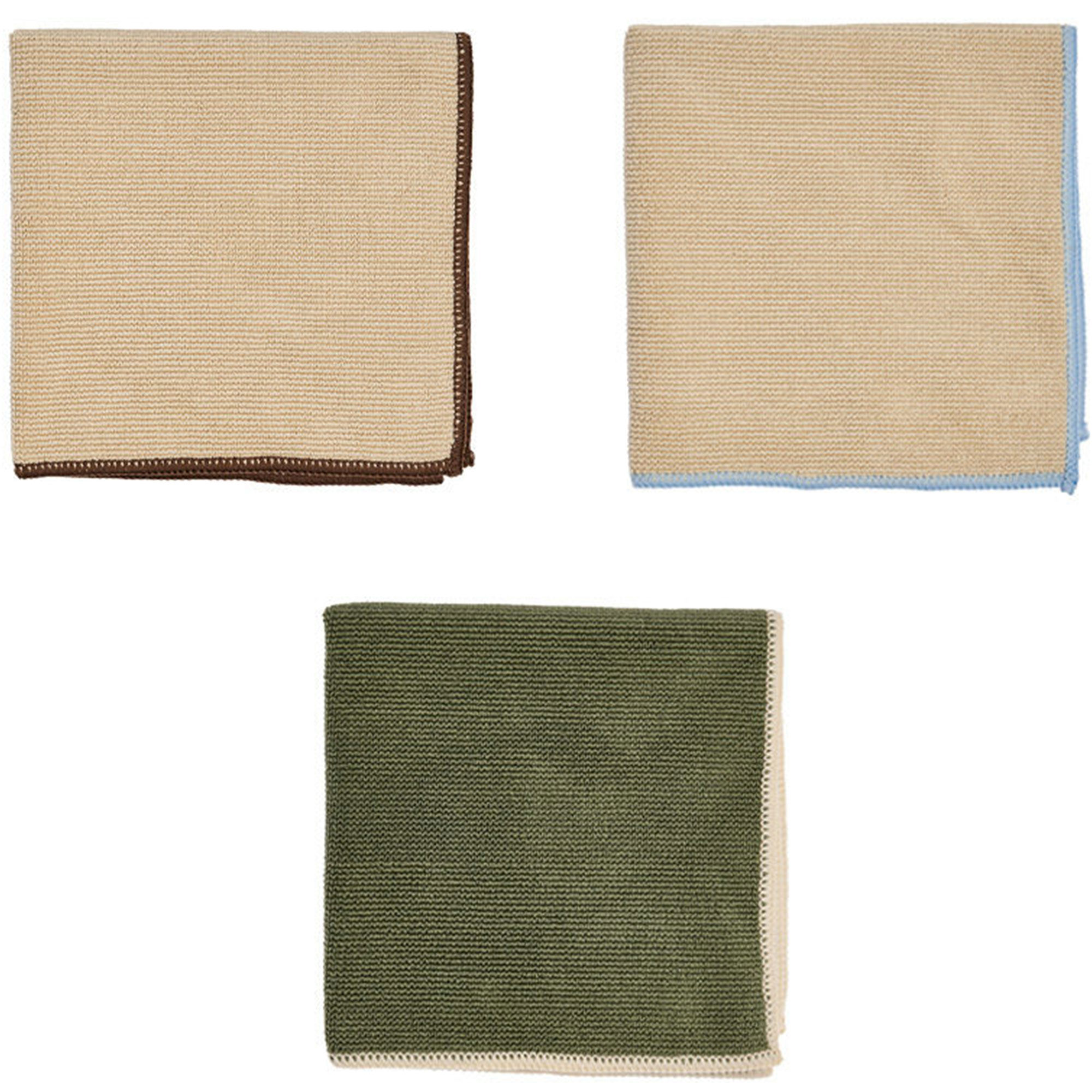 Oyoy living design Mundus karklud, camel/olive, 3 stk.