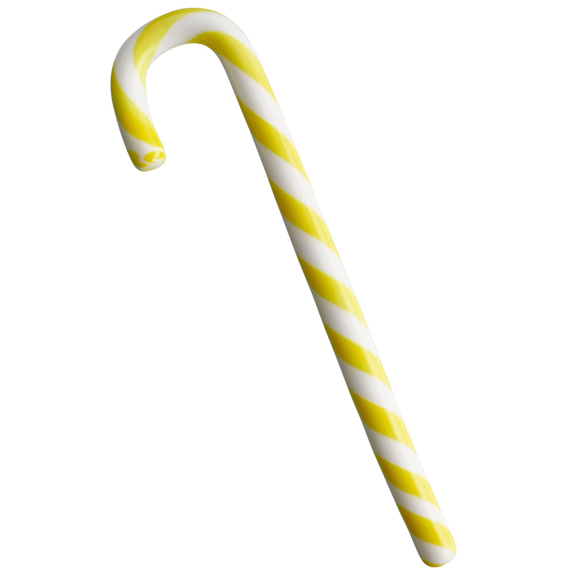 Kosta boda Polka glasdekoration, 17 cm, hvid/gul