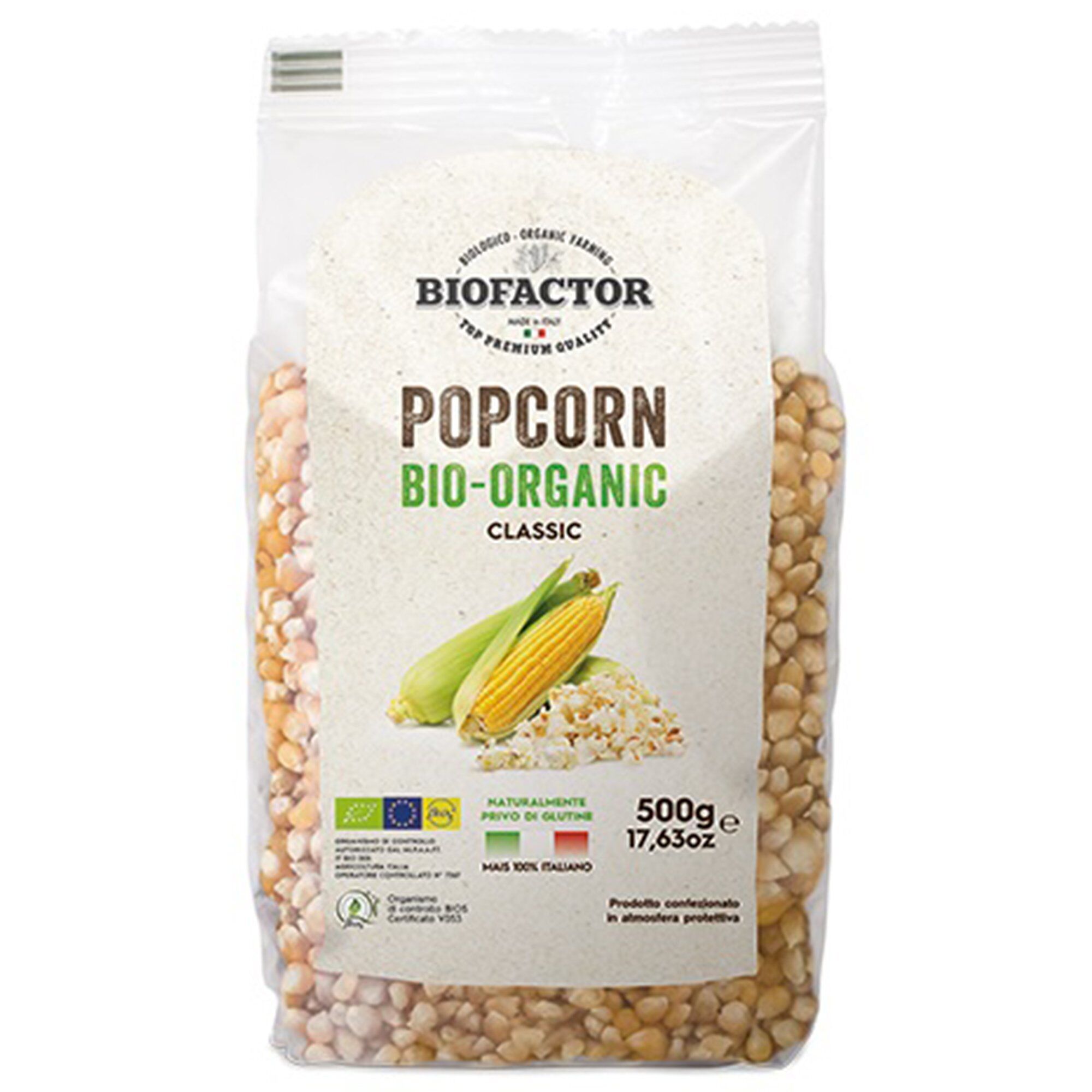 Biofactor Økologiske popcorn, 500g