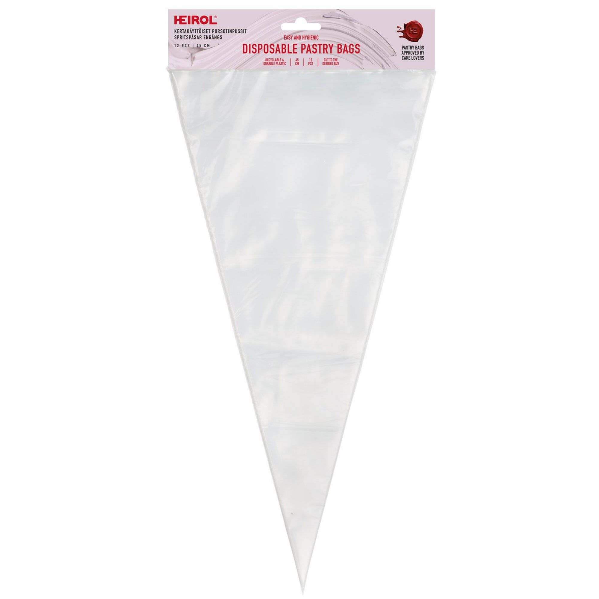 Heirol Engangssprøjteposer 45 cm, 12 stk.