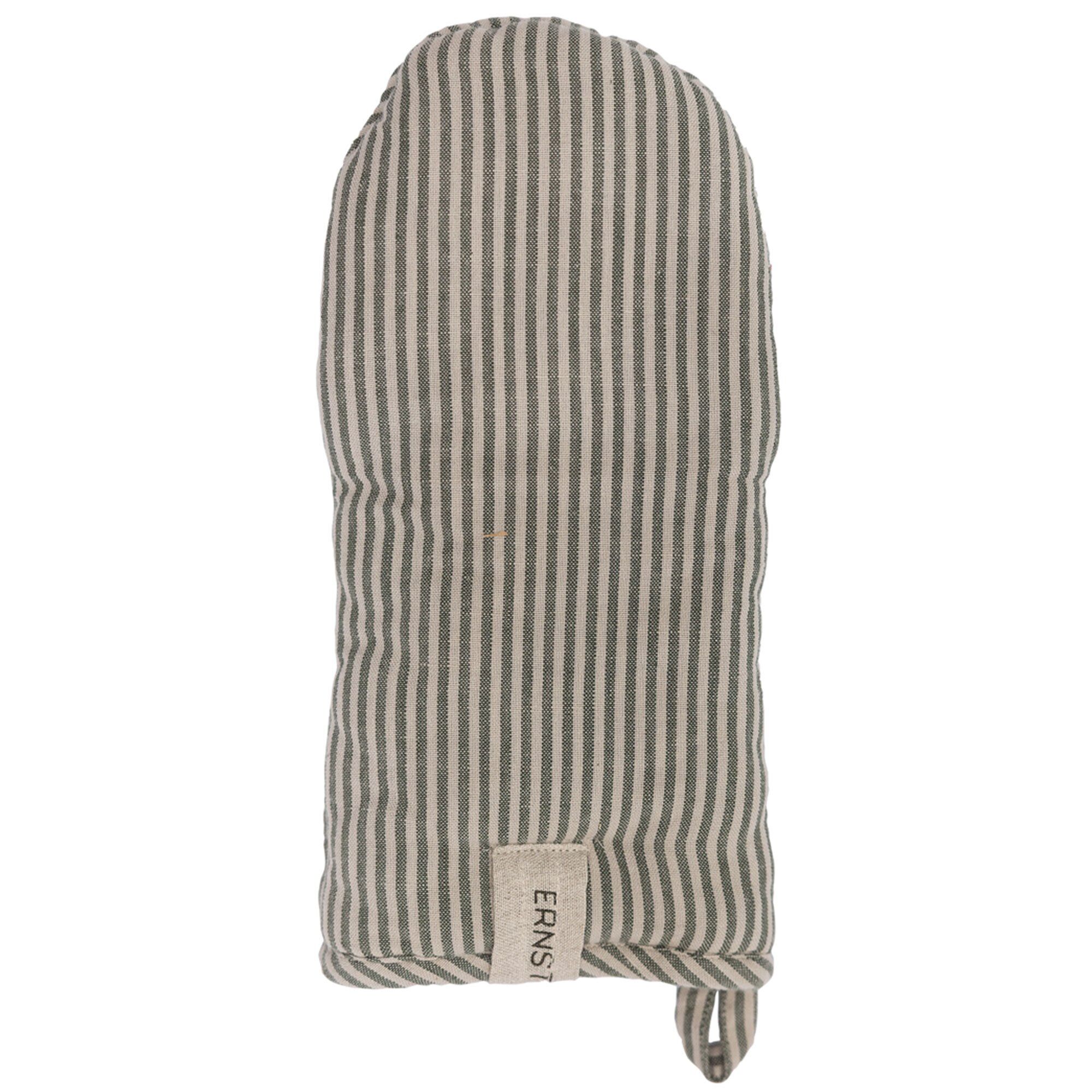 Ernst Ovnhandske stribet, grøn/beige